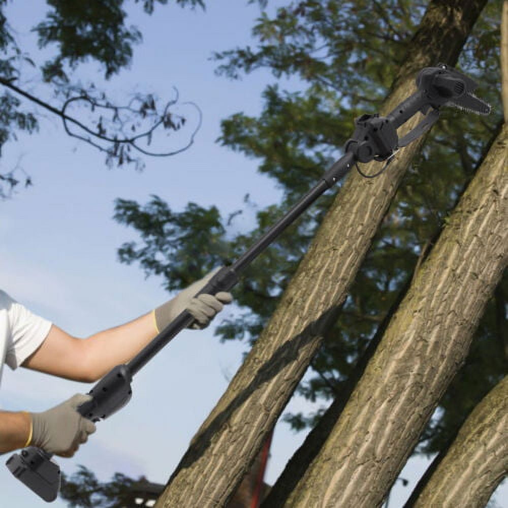 Generic 2-in-1 Cordless Pole Saw for Tree Trimming, Electric Handheld Chainsaw with Extension Pole (Black, 4.26 ft) lp1he