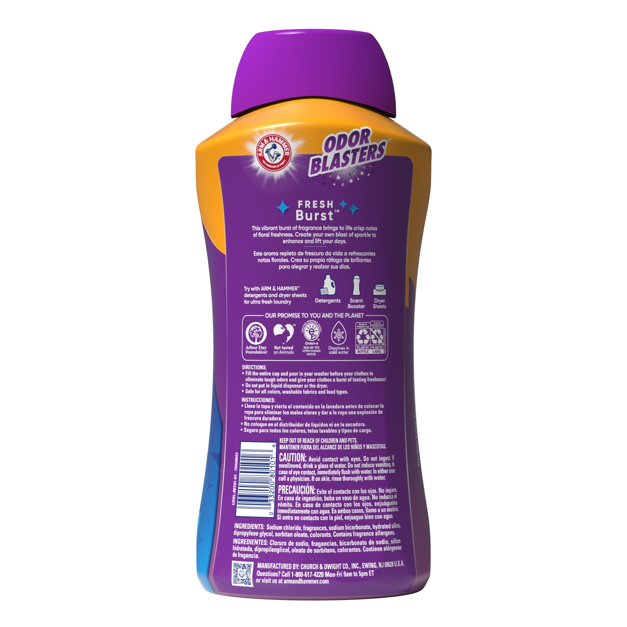 ARM & HAMMER Odor Blasters In-Wash Scent Booster, Laundry Fragrance Crystals (Fresh Burst, 45 oz) w8kob