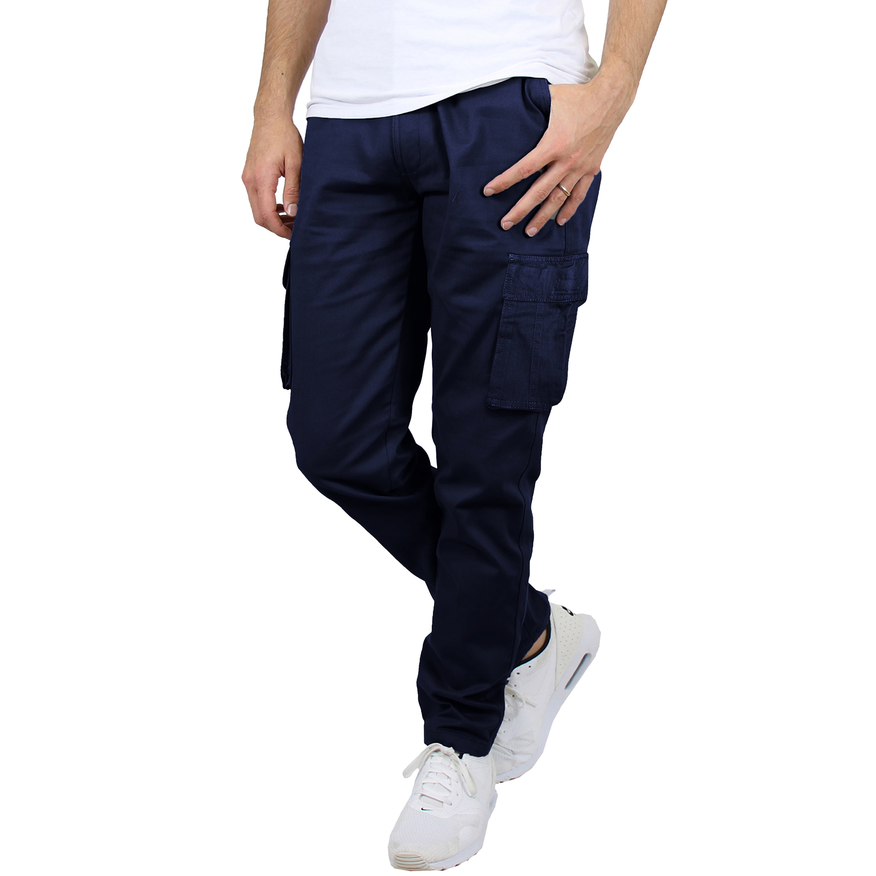Galaxy by Harvic Men's Cotton Flex Stretch Classic Cargo Pants (Khaki, 32x30) otr0d