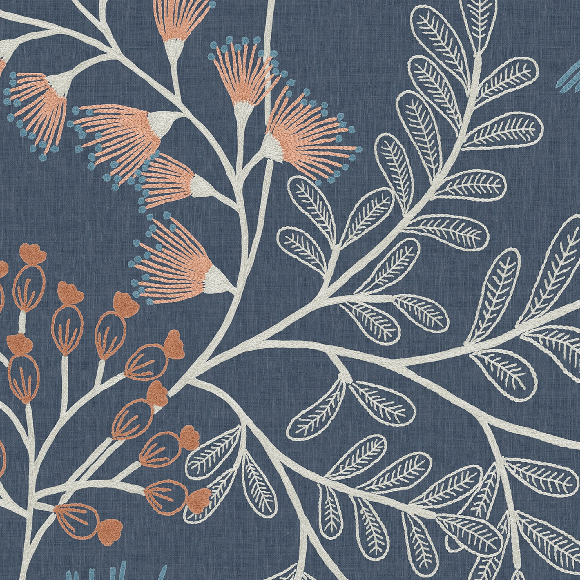 Superfresco Easy Richmond Navy Wallpaper (Navy, 20.5 in x 33 ft) 41sfl