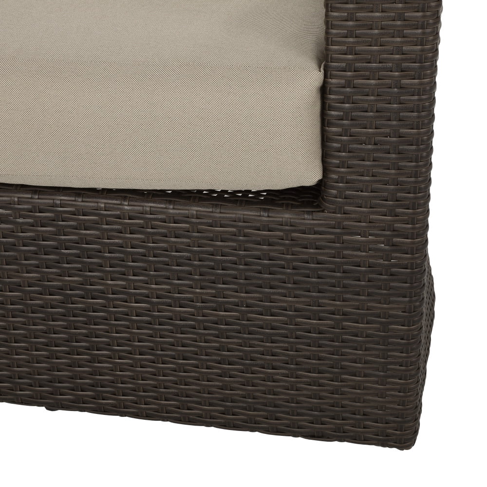 Generic Outdoor Swivel Wicker Chair with Aluminum Frame (Brown, 1-Pack) cpjz3
