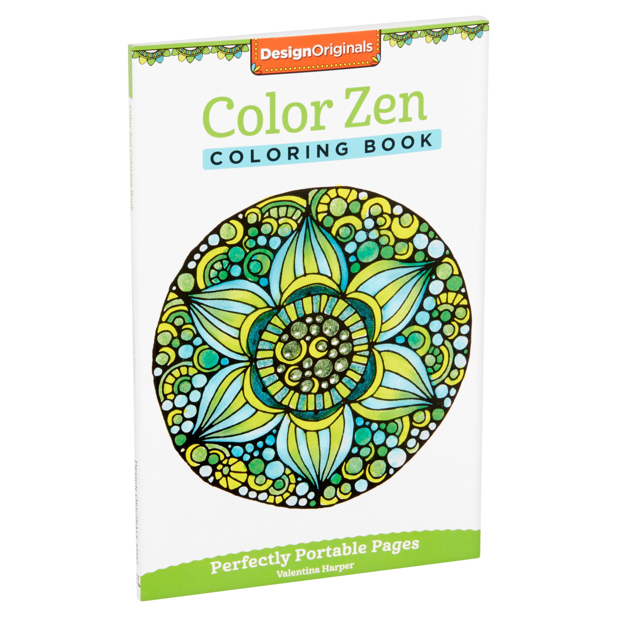 Design Originals Color Zen Coloring Book: On-The-Go Portable Art Therapy (64 Pages) iktfy