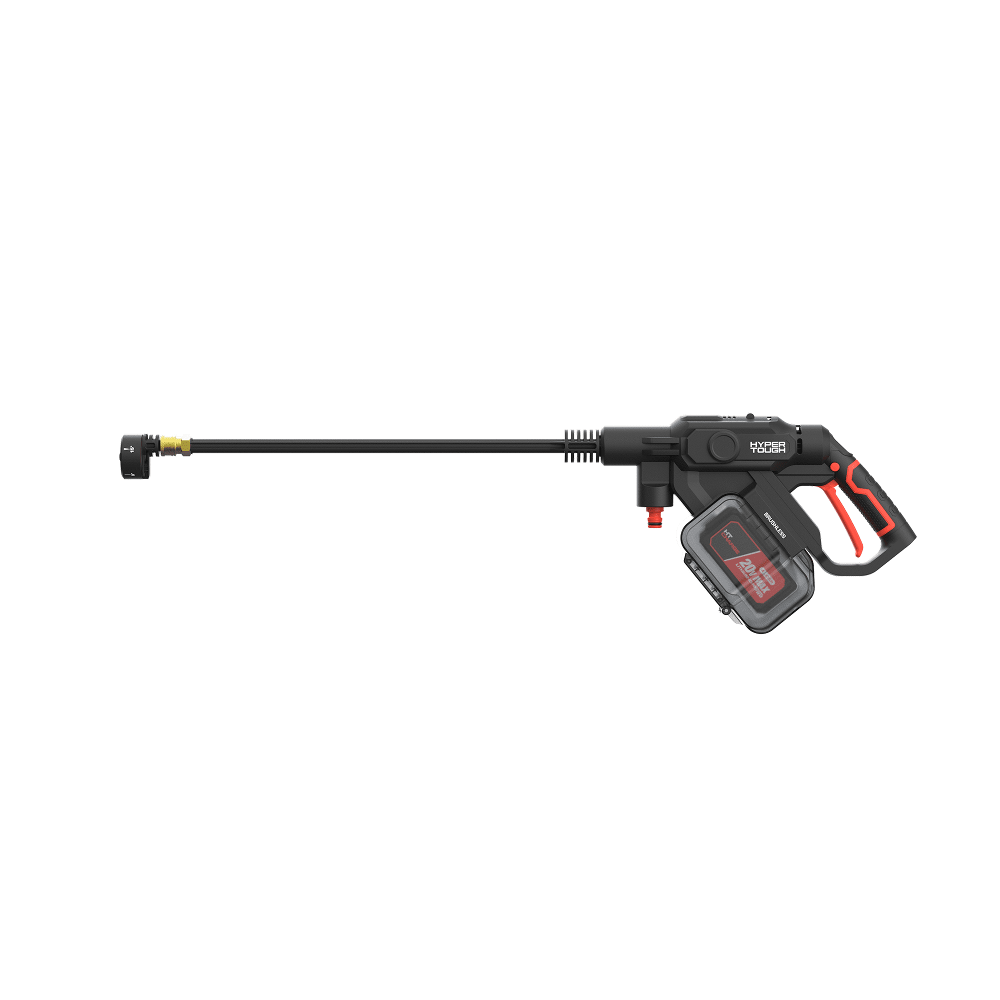 Hyper Tough 20V Brushless Cordless Portable Pressure Cleaner (710 PSI, 4.0Ah Battery Included) nyyb1