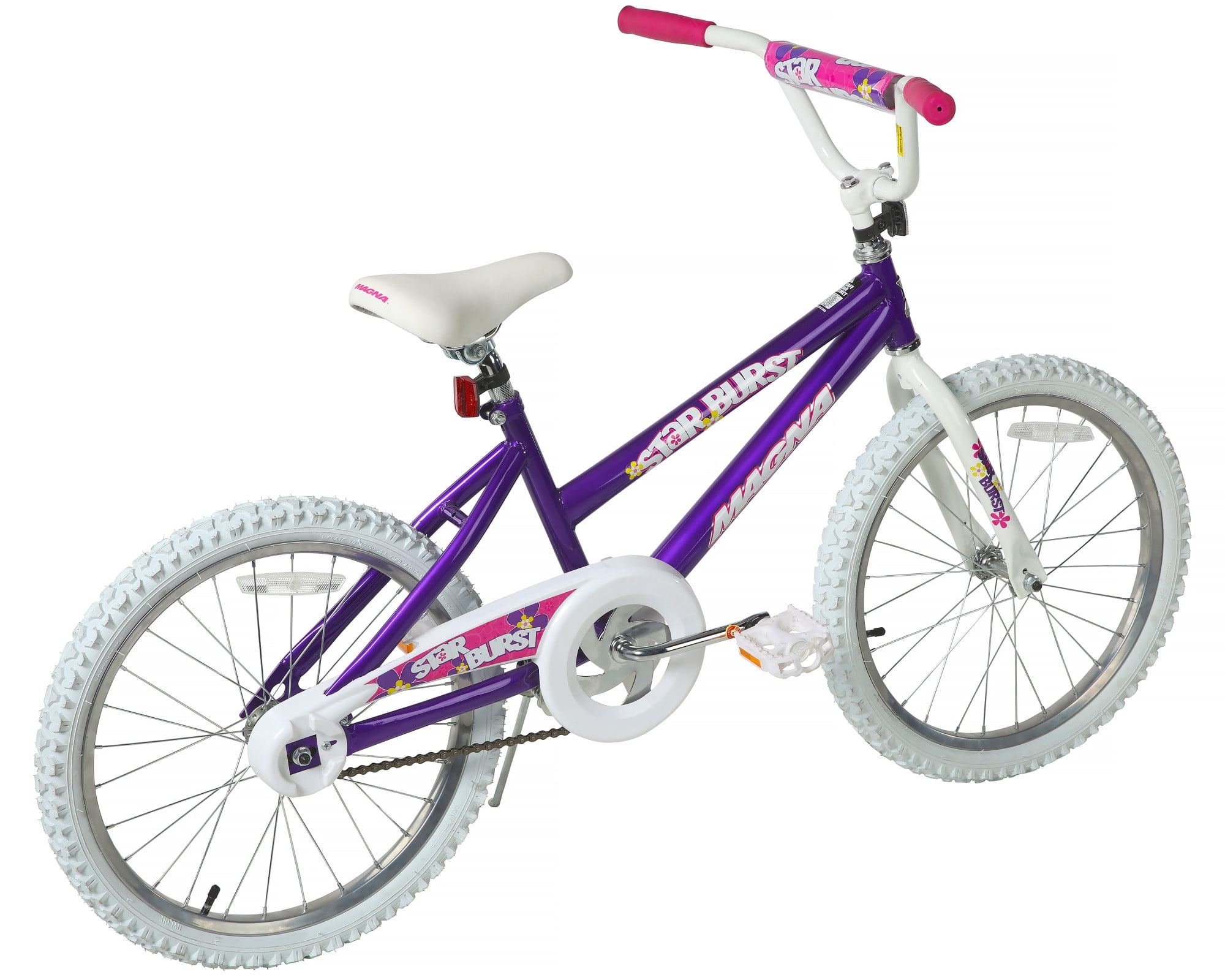Dynacraft Magna Star Burst Children's Bike, Durable Steel Frame, Pink Glitter Finish (20 in) b0flj