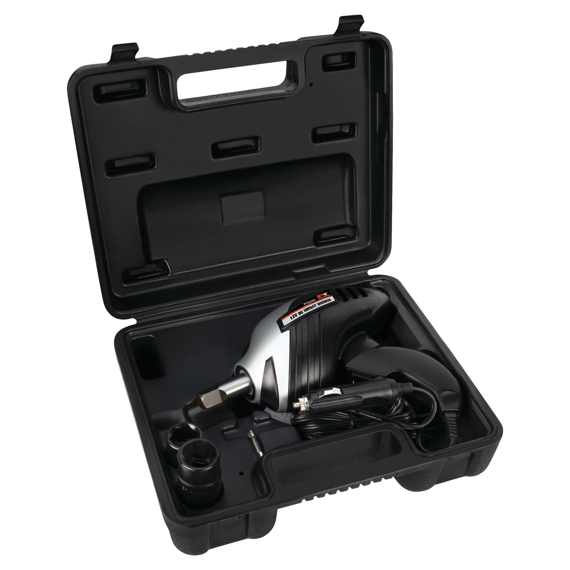 Performance Tool 12V DC Impact Wrench (1/2 in. Drive, High Torque, Includes 4 Sockets and Carrying Case) 4u28r