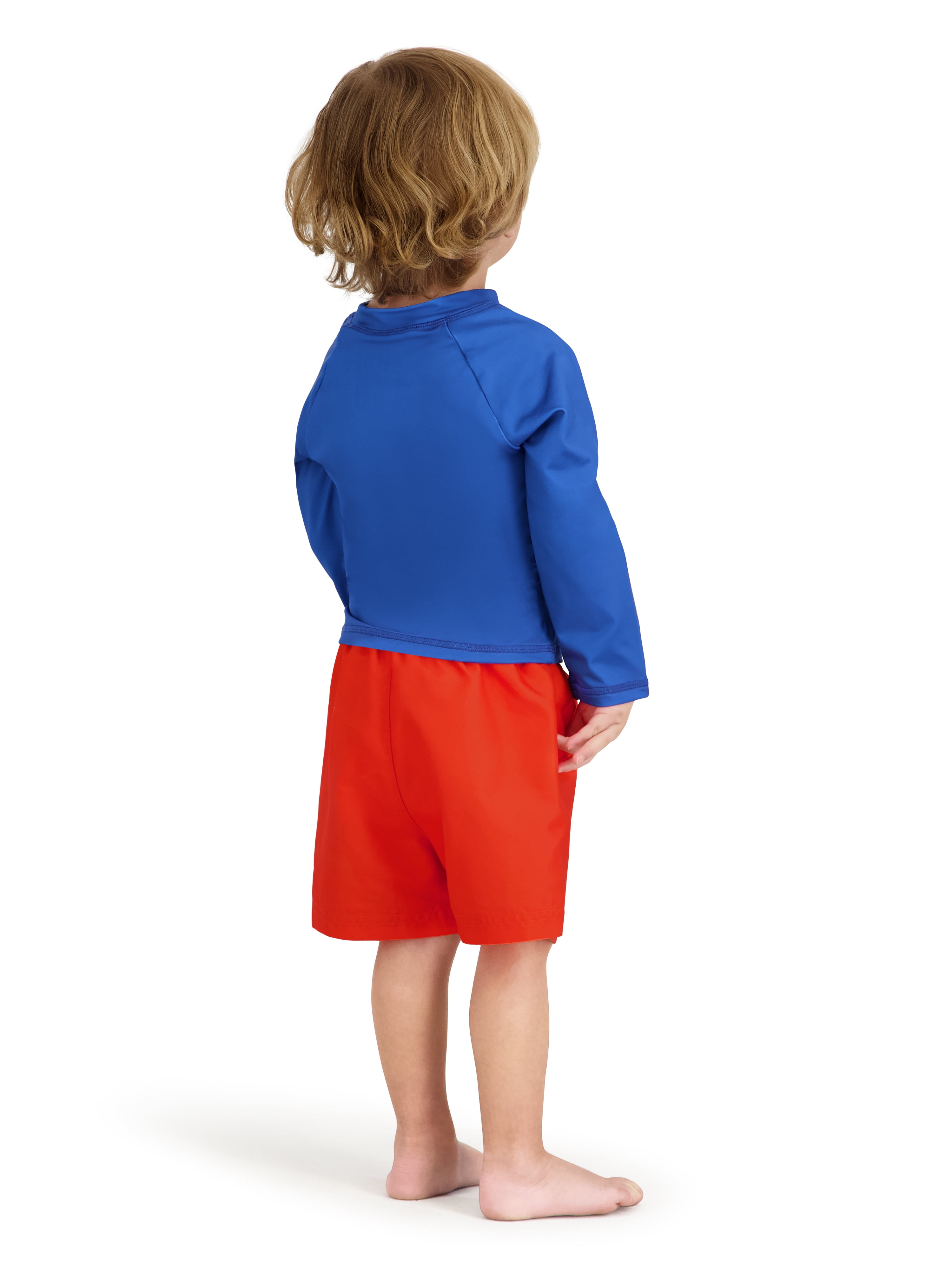 Marvel Spidey and Friends Toddler Boy Rash Guard Swim Set with Coverup (Blue, 5T) 3gync
