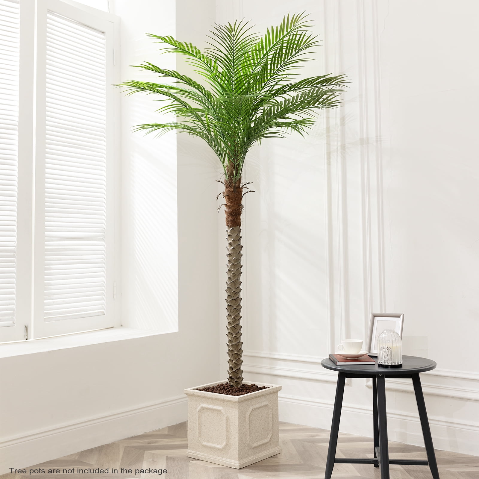 Olivivi Artificial Palm Tree, Lifelike Silk Plant for Home and Office Decor (Green, 7 ft, 2 Pack) 3z2l5