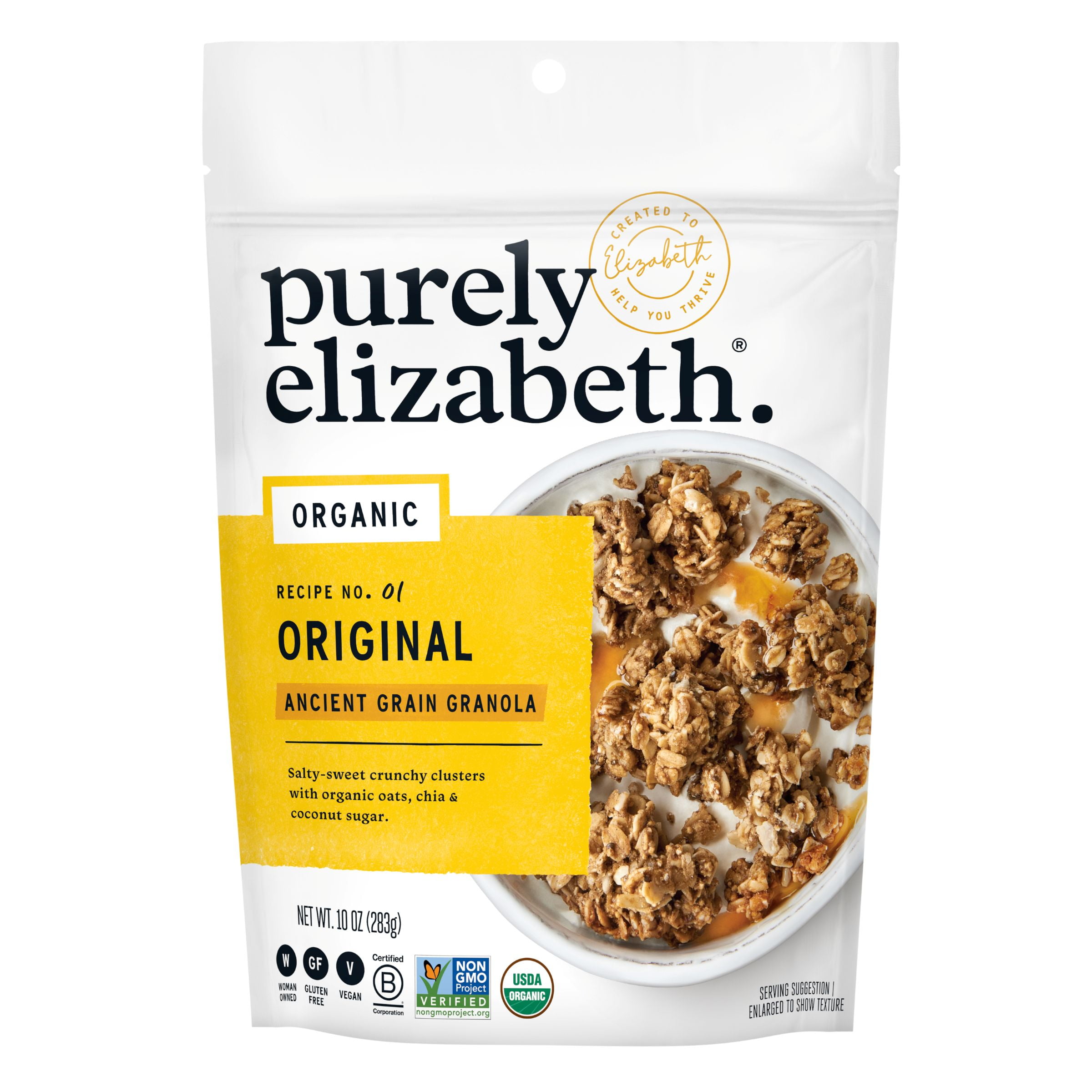 Purely Elizabeth Organic Ancient Grain Granola, Original (10 oz) snlt8