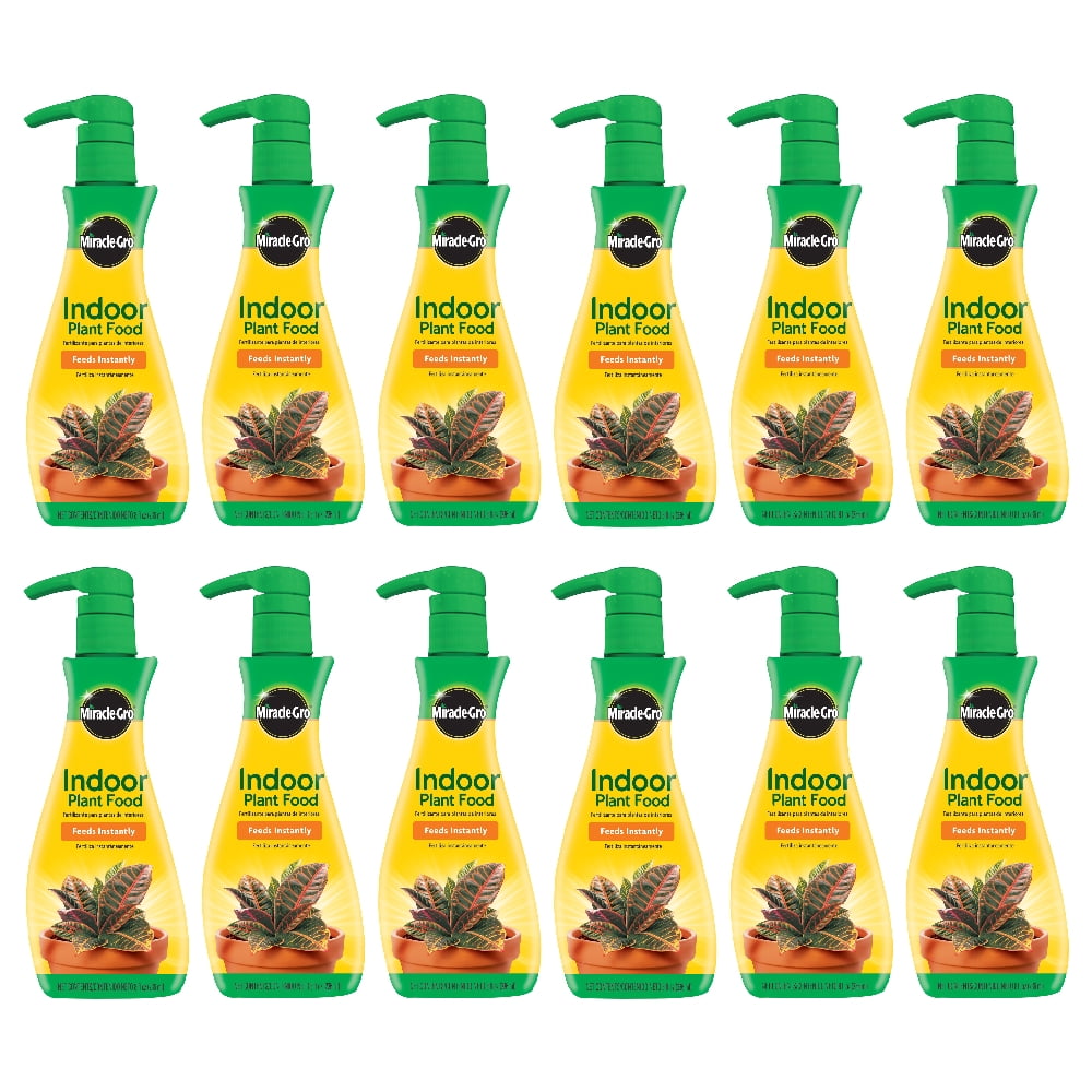 Miracle-Gro Indoor Plant Food Fertilizer Liquid Nutrient (8 fl oz, 12-Pack) l0pbd