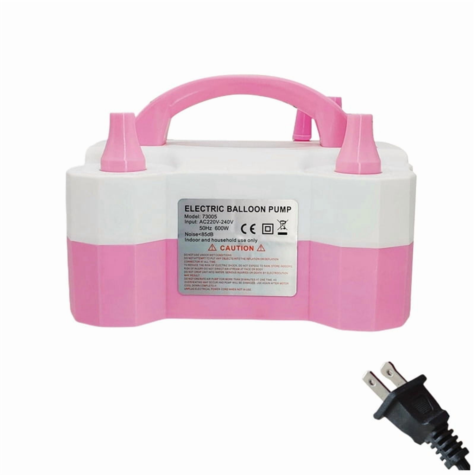 Generic Electric Balloon Pump Dual Nozzle Portable Inflator for Party Decorations (Pink, 600W) 7ee8x