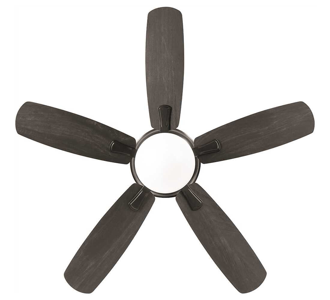 Hampton Bay Leroy LED Ceiling Fan with Light, Matte Black Finish (42 in) jeajr