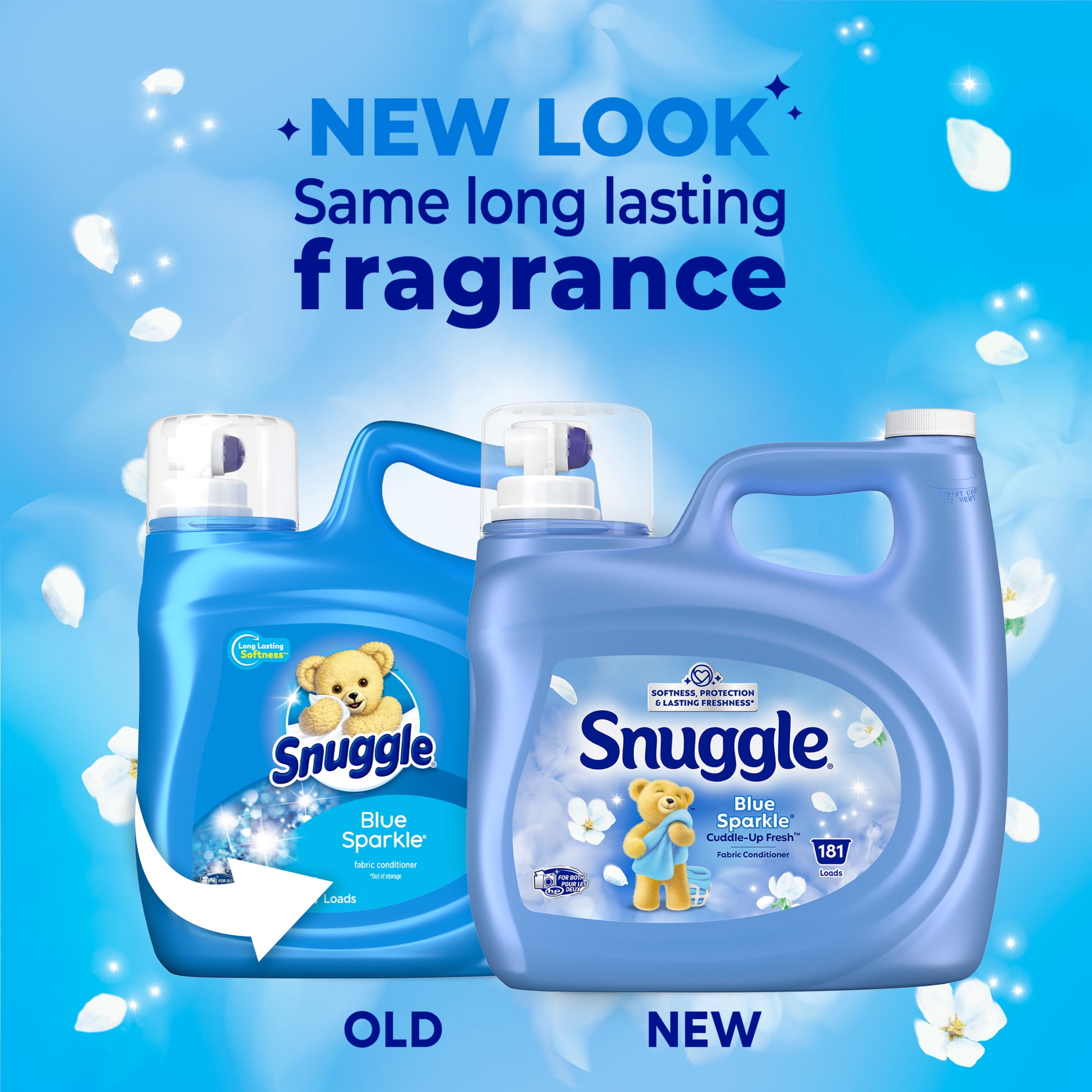 Snuggle Liquid Fabric Softener, Cuddle-Up Fresh Scent, Long-Lasting Softness (Blue, 123.1 oz) vju85