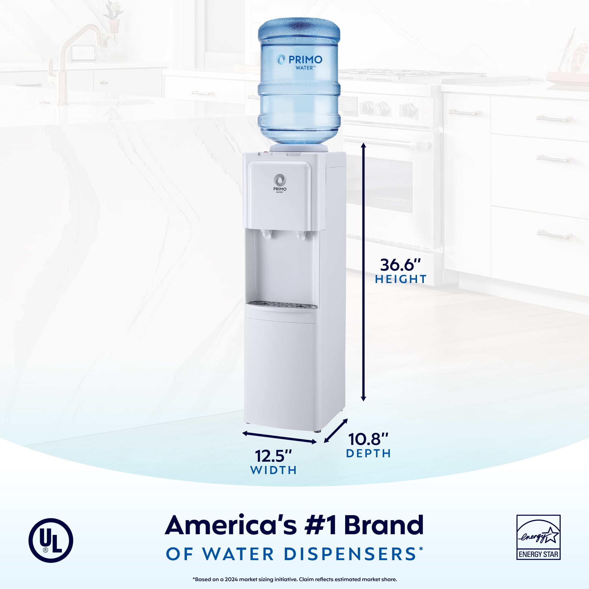 Primo Water Top Loading Classic 2 Temp Water Dispenser (White, 5 gal) 9xl7l