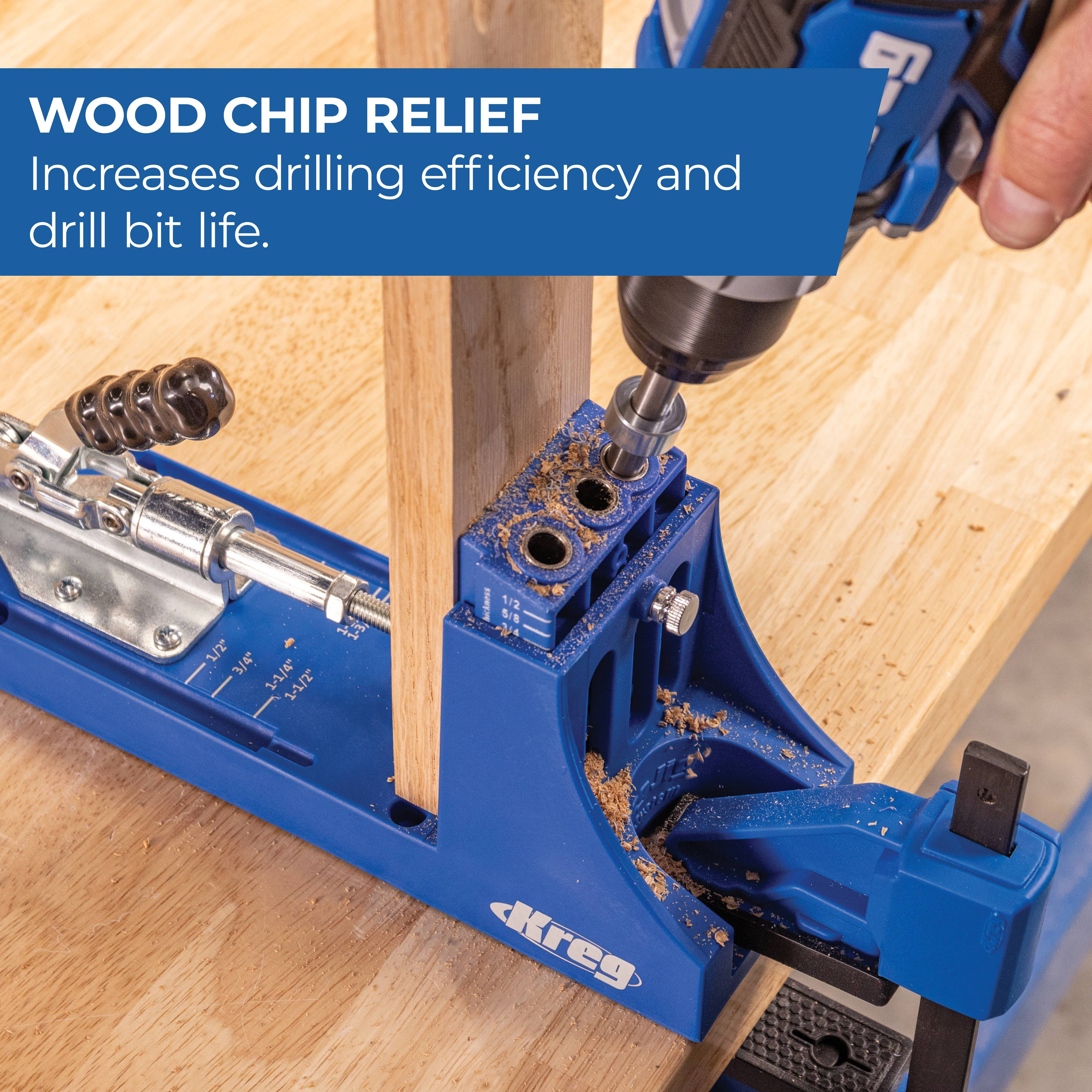 Kreg K4 Pocket Hole Jig System (Adjustable Woodworking Joinery Tool for 0.5 in to 1.5 in Thick Materials) 3z3ih