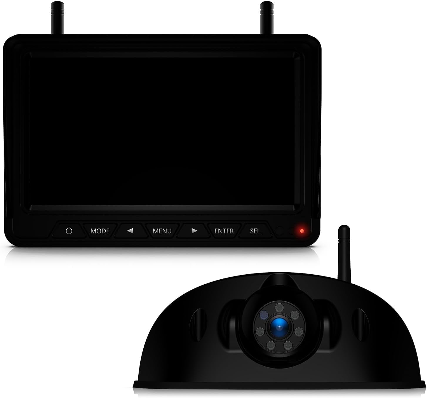 eRapta Wireless Backup Camera System with 7 in IPS Monitor (Black, 1080P HD) msv8r