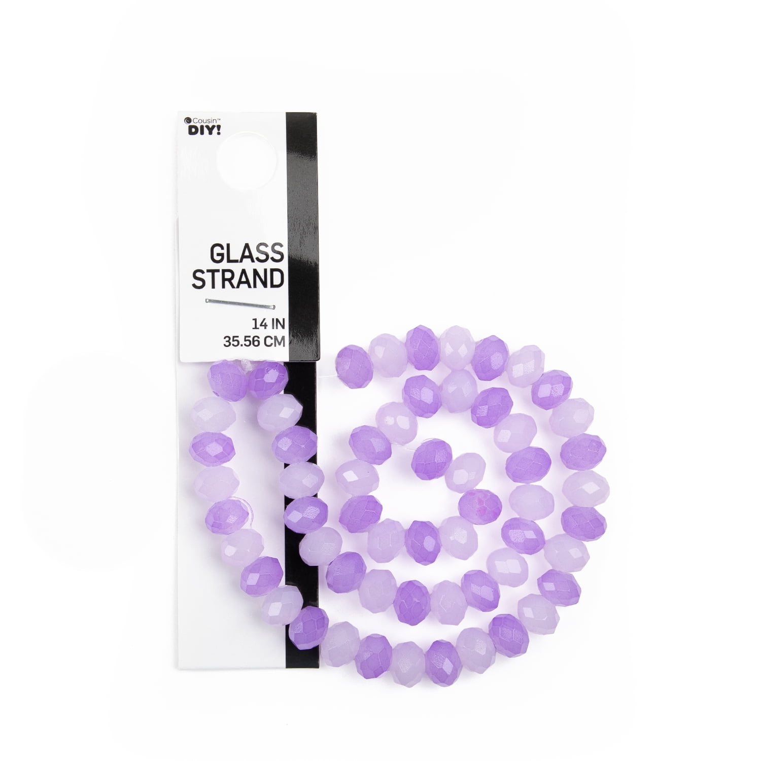 CousinDIY Glass Rondelle Beads for Jewelry Making (2-Tone Purple, 2-Pack, 14 in) lwffv