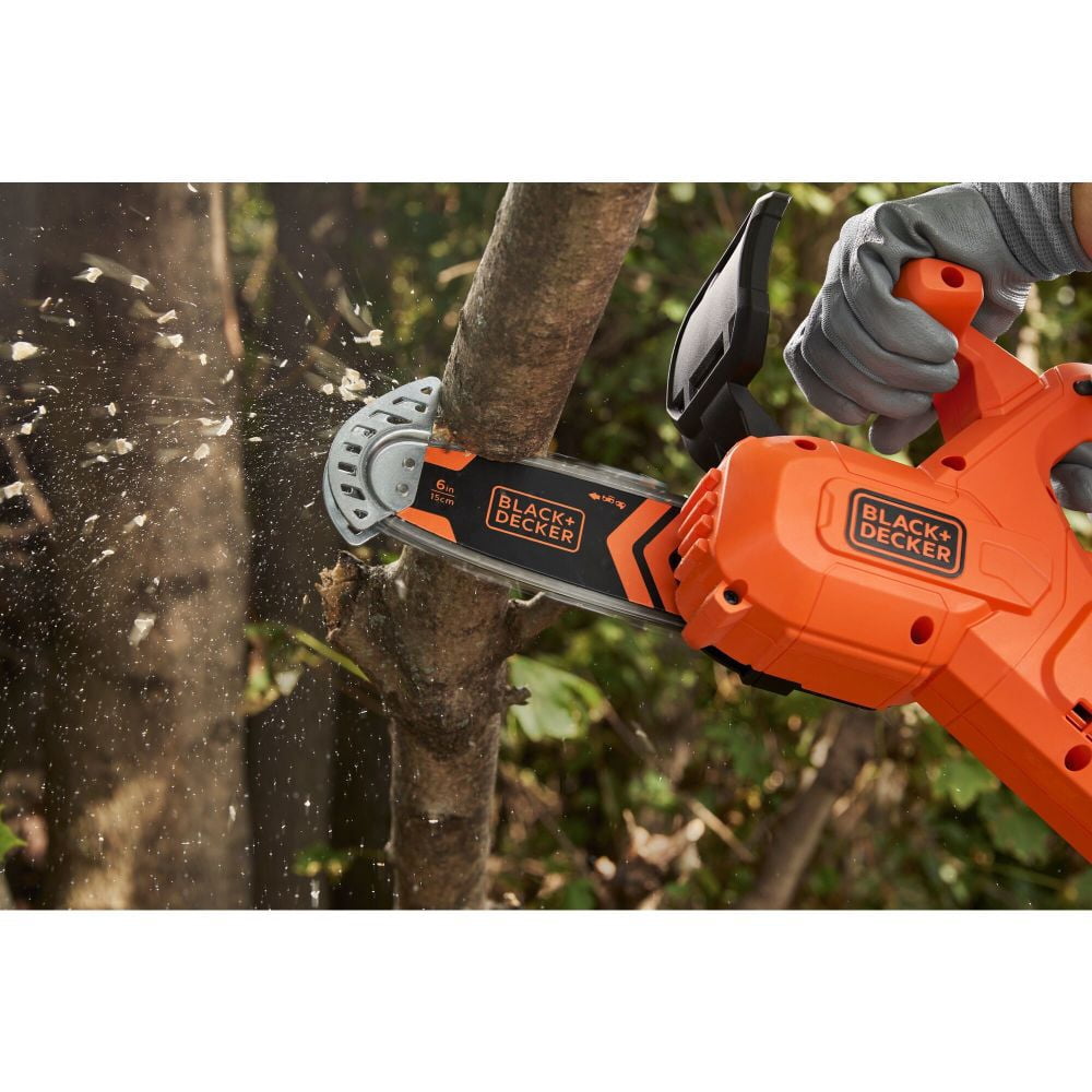 BLACK+DECKER 20V MAX Cordless Pruning Chainsaw Kit with 1.5 Ah Battery (6 in Bar) aezi2