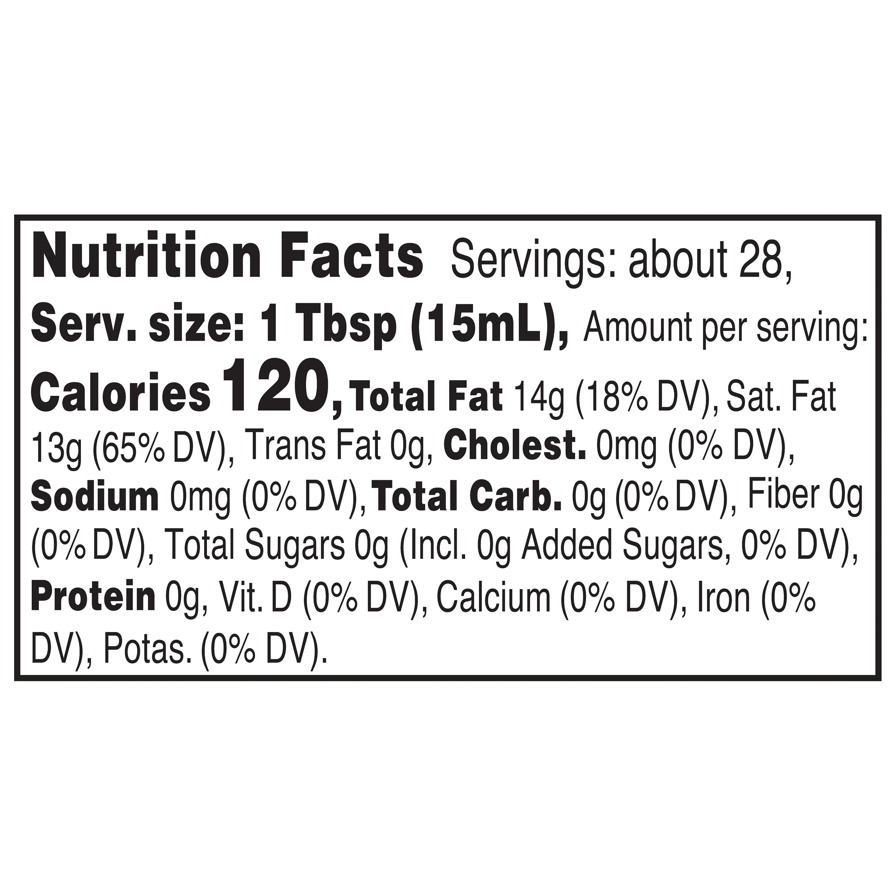 Great Value Organic Unrefined Virgin Coconut Oil (Cold-Pressed, 14 fl oz) 78xa6