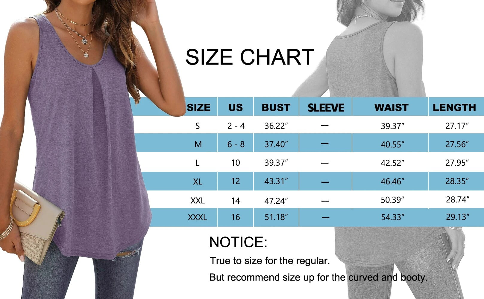 MOSHU Womens V-Neck Tank Top Sleeveless Pleated Front Summer Shirt (L) 0r6j5