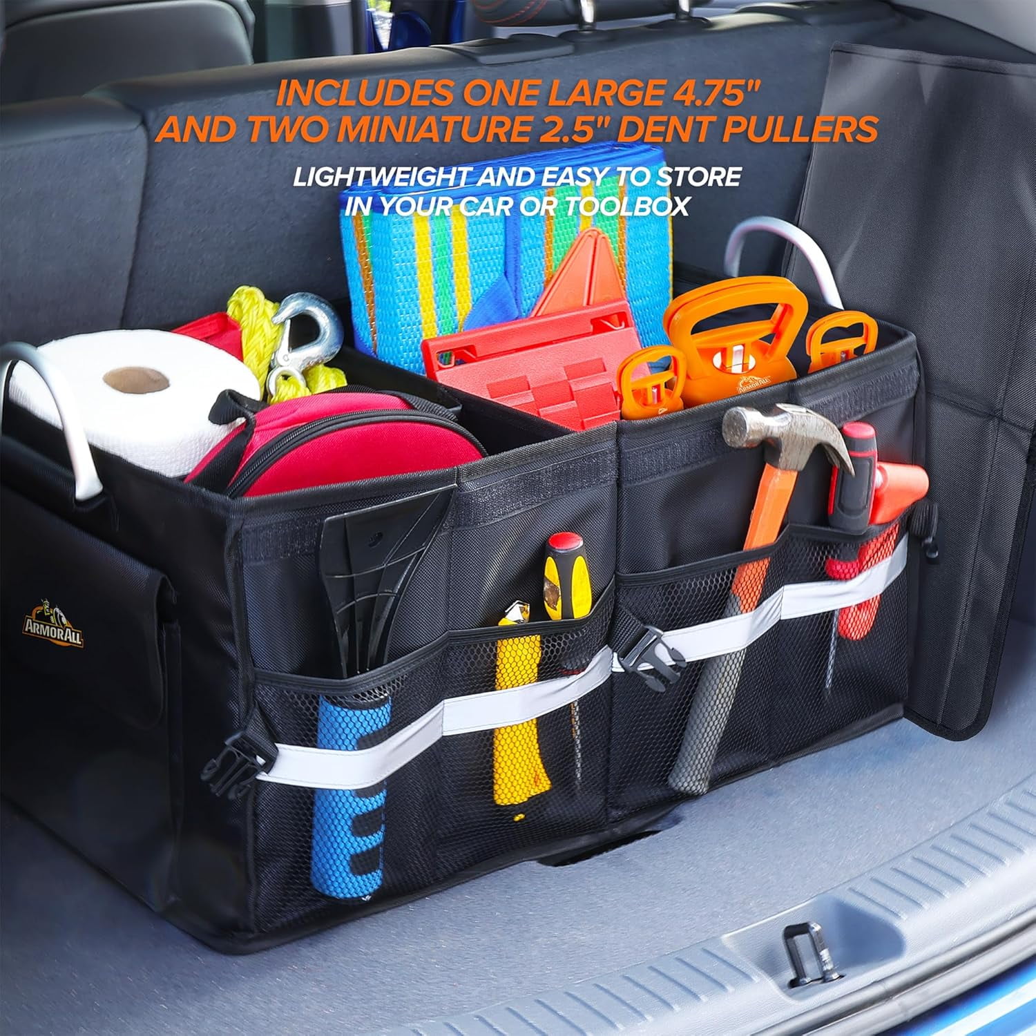 Armor All Dent Puller Set (Heavy-Duty Suction Cup Repair Tool, 3-Pack, Orange, 55 lb Capacity) jq97m