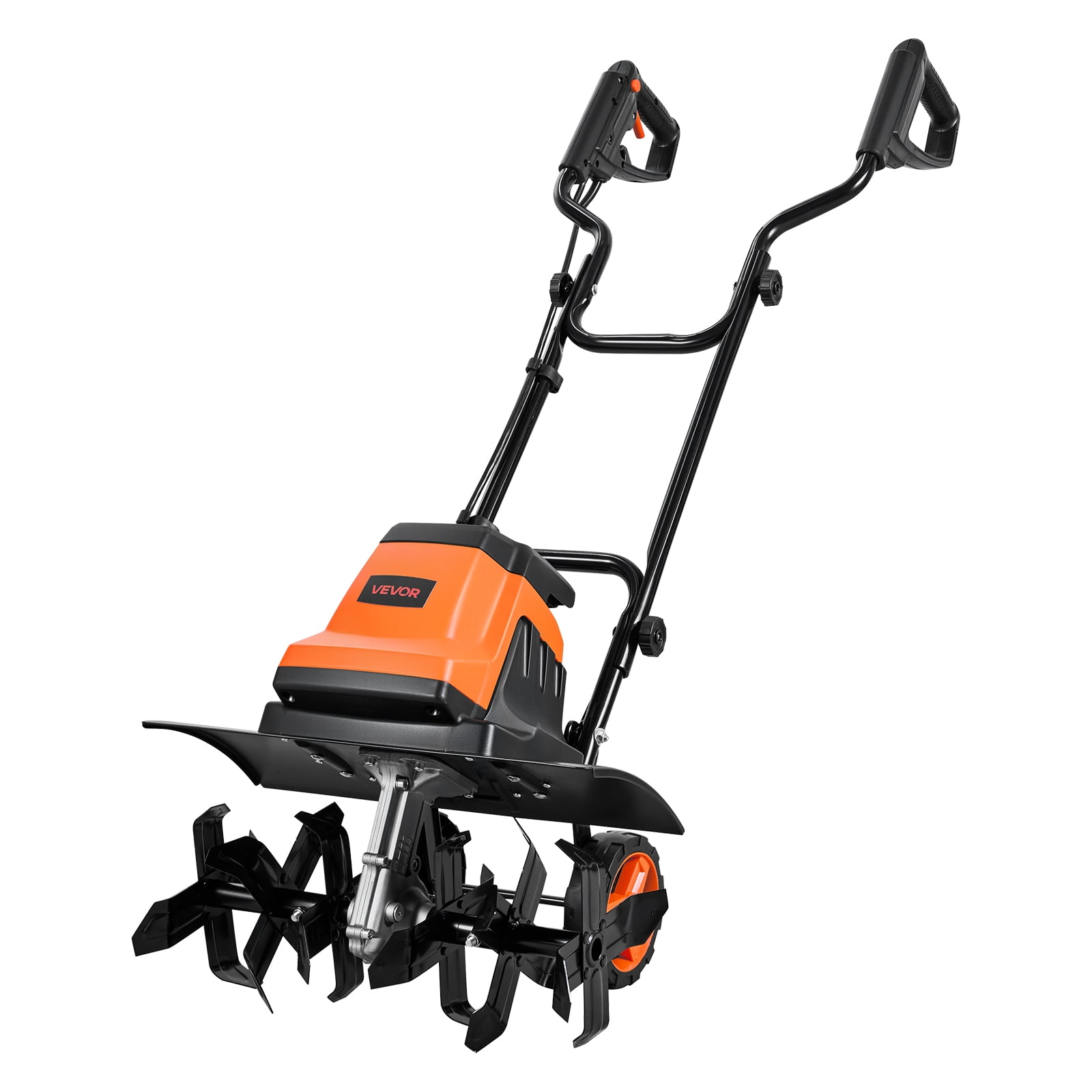 VEVOR Electric Tiller, 15-Amp Corded Garden Rototiller, 18 in Tilling Width with Heavy-Duty Steel Tines and Foldable Handle 9rf4x