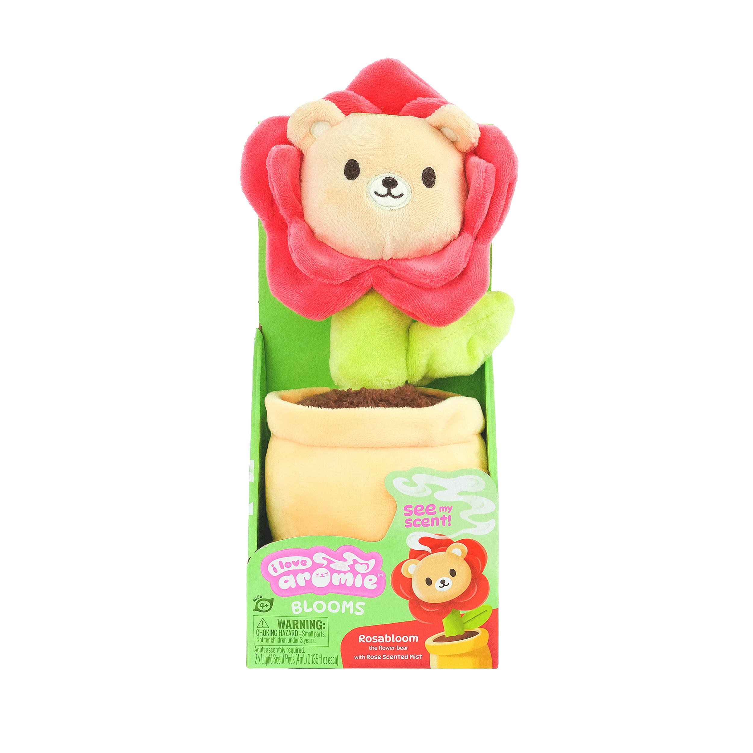 ToyMonster I Love Aromie Rosa Bloom Rose Scented Flower Plush with Visible Magic Mist (Pink, 10.6 in H) cjole