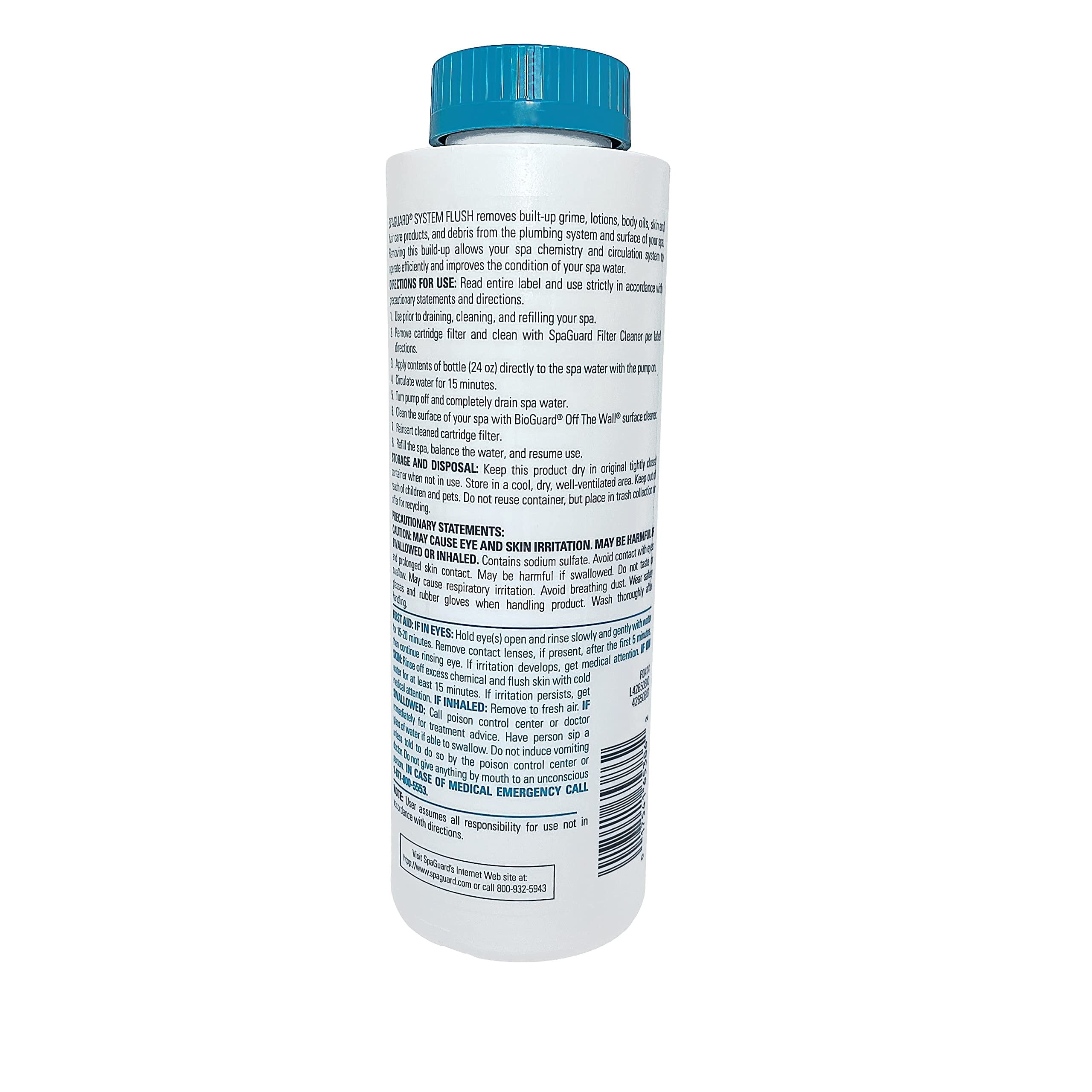 SpaGuard System Flush Hot Tub Plumbing Cleaner (24 fl oz) 0i04o