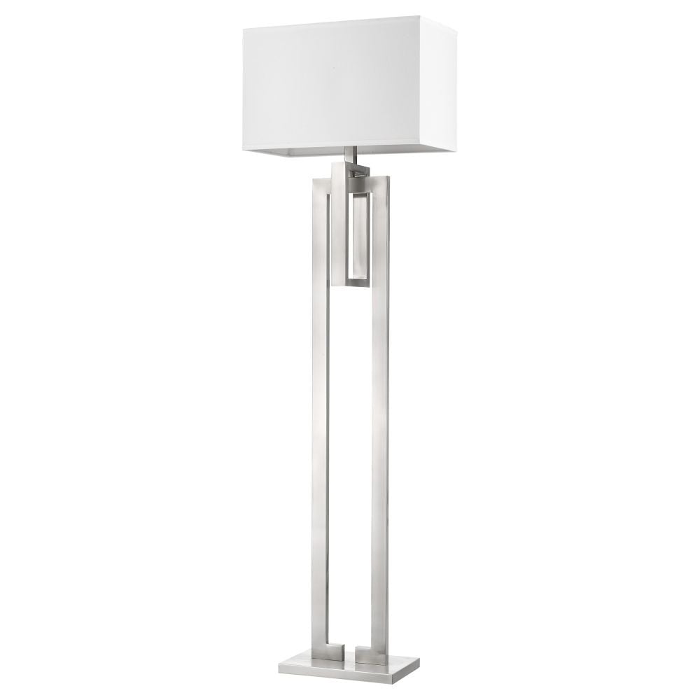 Acclaim Lighting Precision Floor Lamp with Shantung Shade (Brushed Nickel, 64 in) puo7u
