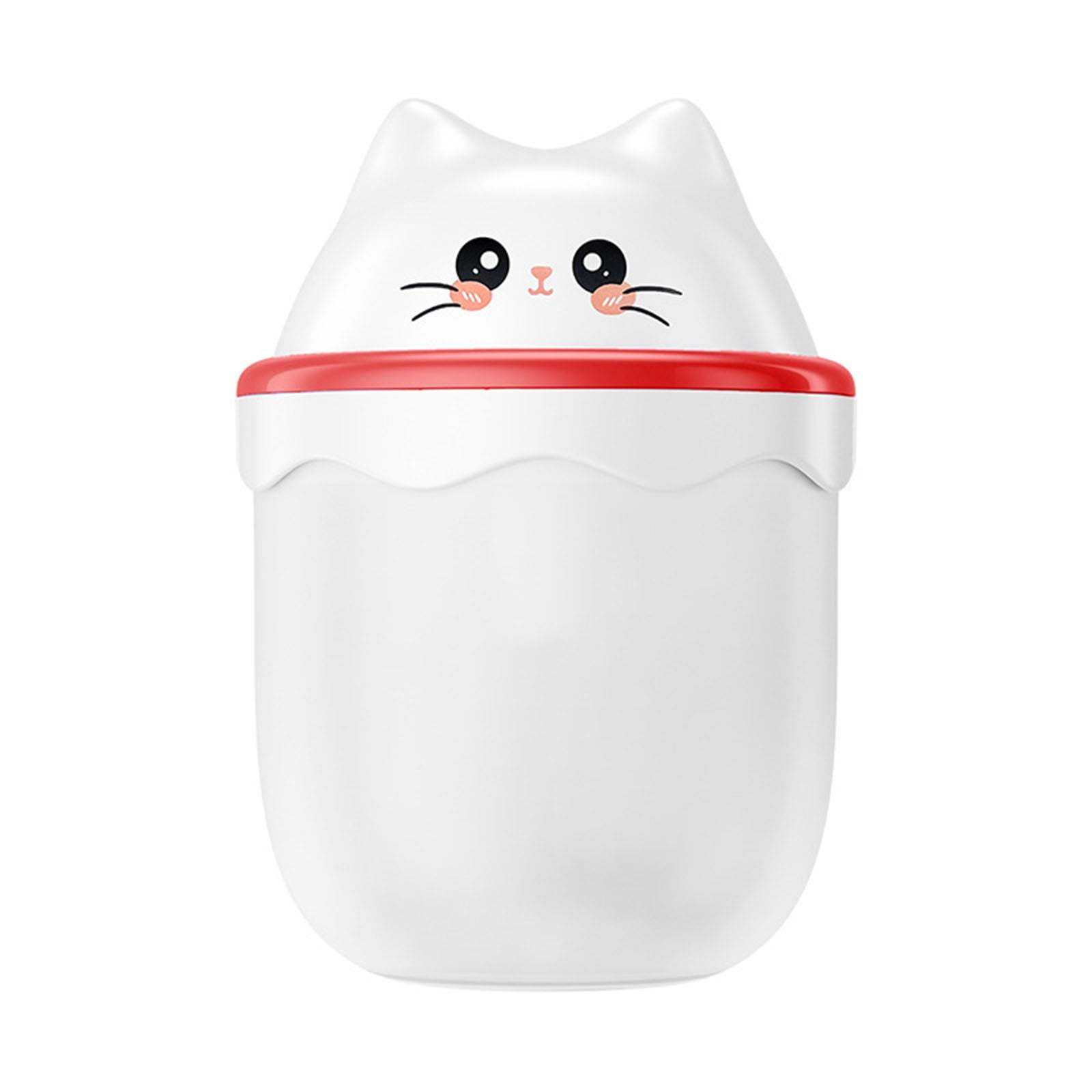 Yoziaaoa Mini Ultrasonic Humidifier, Cute Cat Mist Diffuser for Bedroom and Car (Red, 2.95 in x 4.17 in) 3nzrr