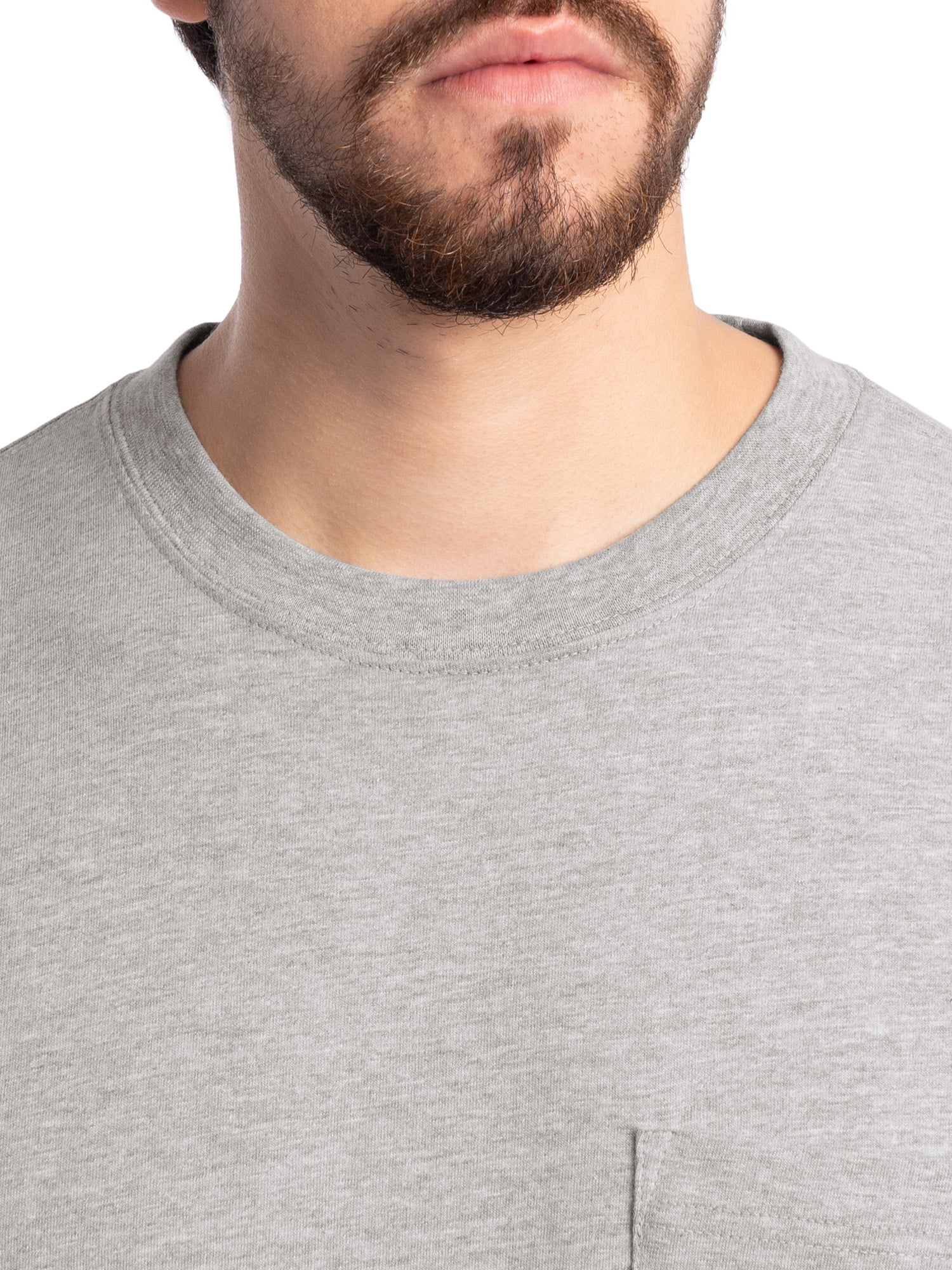 Wrangler Workwear Men's Short Sleeve Pocket T-Shirt (Grey, S) 3-Pack scu55