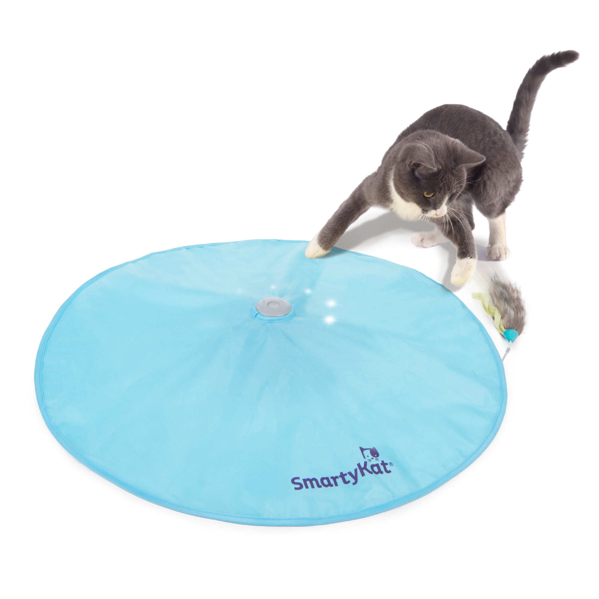 SmartyKat Hot Pursuit Electronic Concealed Motion Cat Toy with Light and Faux Fur Wand (One Size) ubl4u