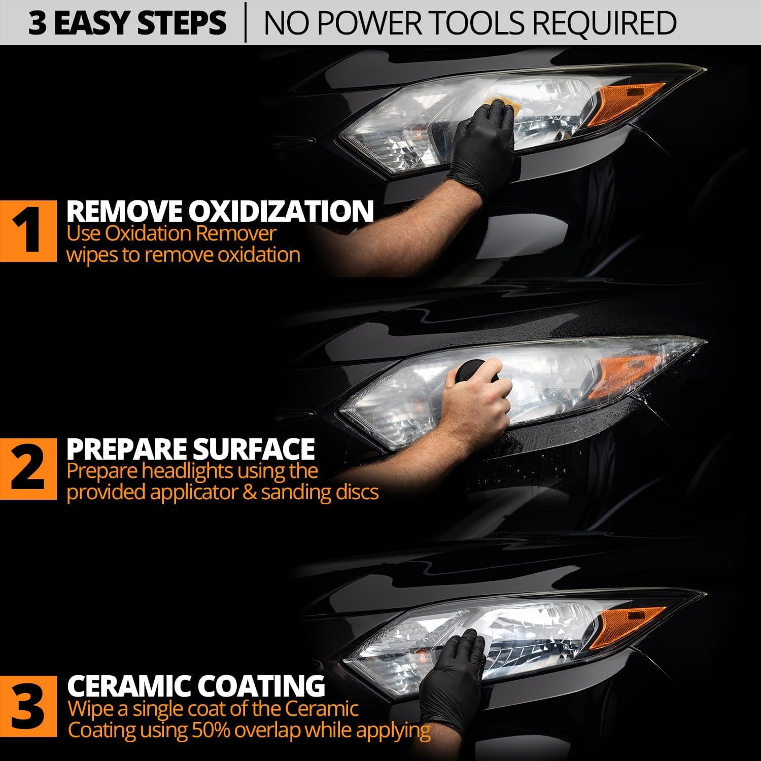Cerakote Ceramic Headlight Restoration Kit, Professional DIY Lens Restorer (8-Wipe Kit) kwkwa