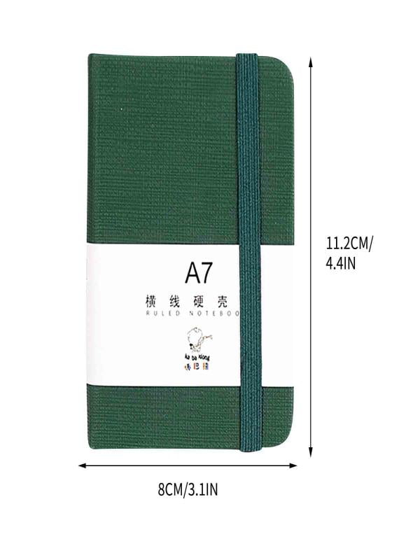 Mouliraty A7 Pocket Notebook Hardcover Journal for Office and Study (Green, 4.1 in x 2.9 in) btsgy