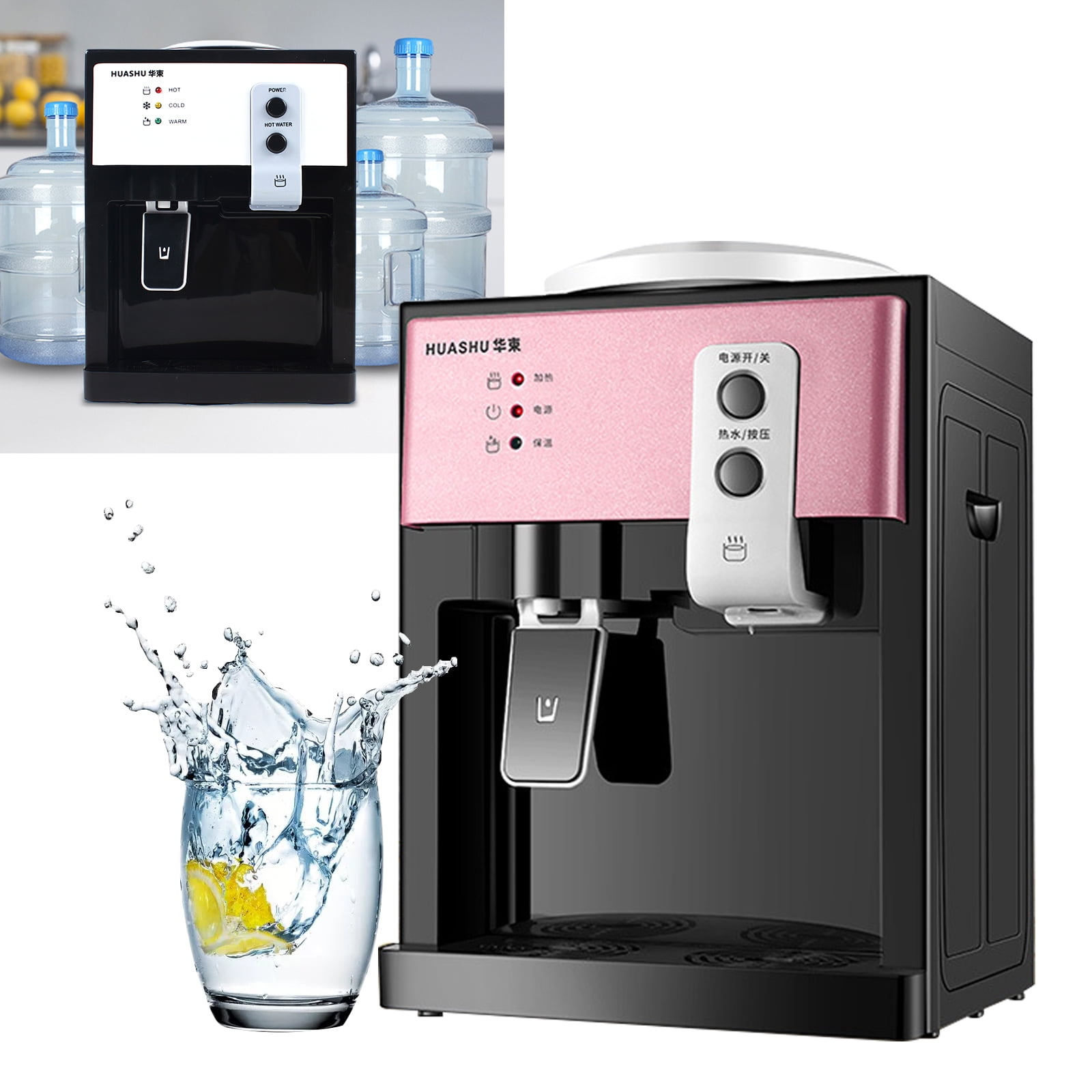 Mkyiongou Top Loading Water Dispenser, 3 Temperature Settings Electric Cooler for Home and Office (Rose Gold, 14.2 in x 9.4 in x 10.6 in) nwclf