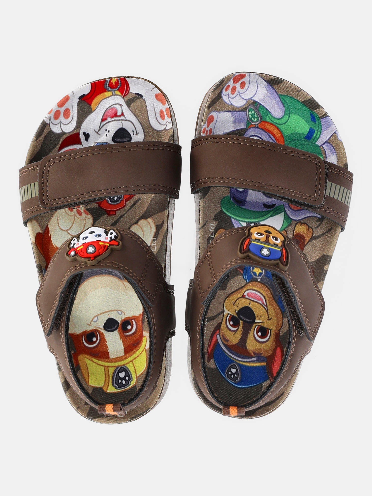PAW Patrol Toddler Boys Two-Strap Sandals (Brown, 8 Toddler) zeks2
