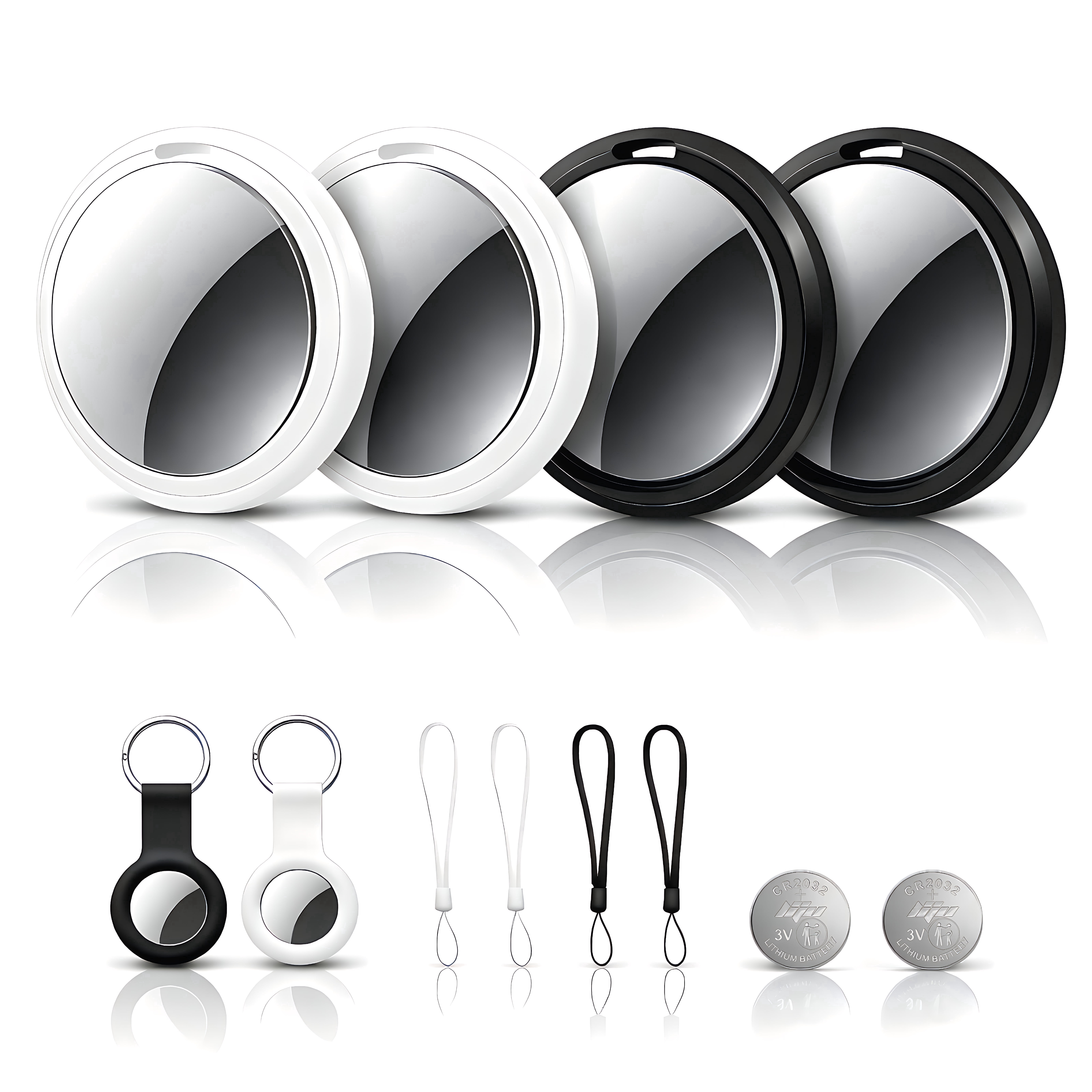 STARBIAO Bluetooth Tracker for Apple Find My, Waterproof Item Locator for Keys and Luggage (Black, 4 Pack) mxn4z