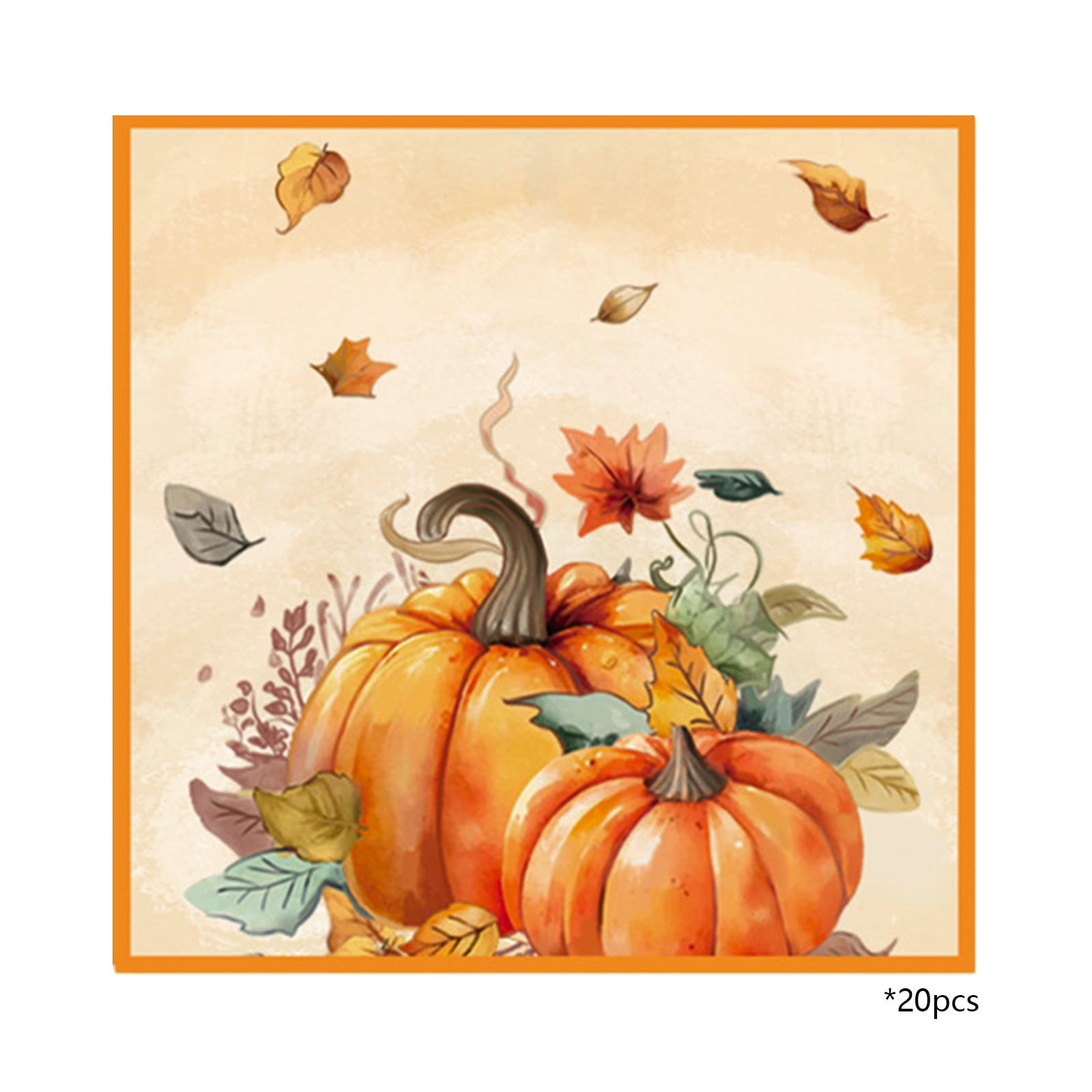 Kumdkd Thanksgiving Napkins Pumpkin Maple Fall Paper Decor (20 Pack, 13x13 in) mcqit