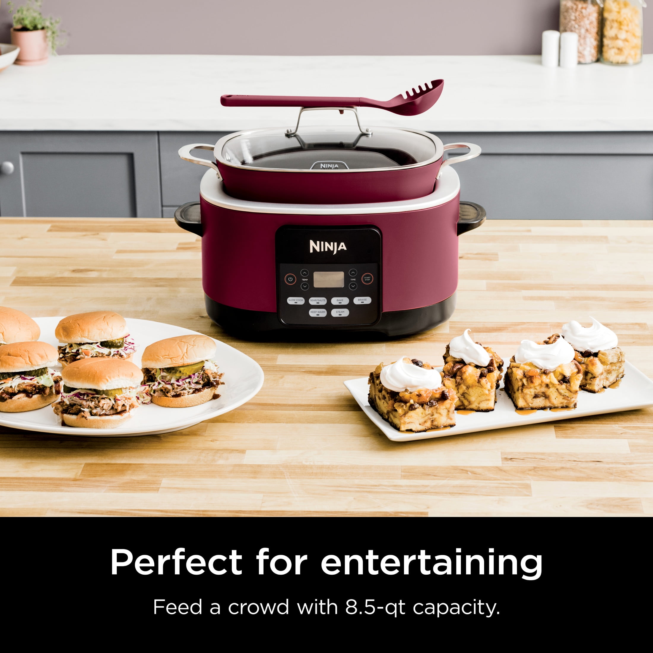 Ninja Foodi Possible 10-in-1 Multi-Cooker with Triple Heat Fusion Technology (Red, 8.5 qt) 0apms