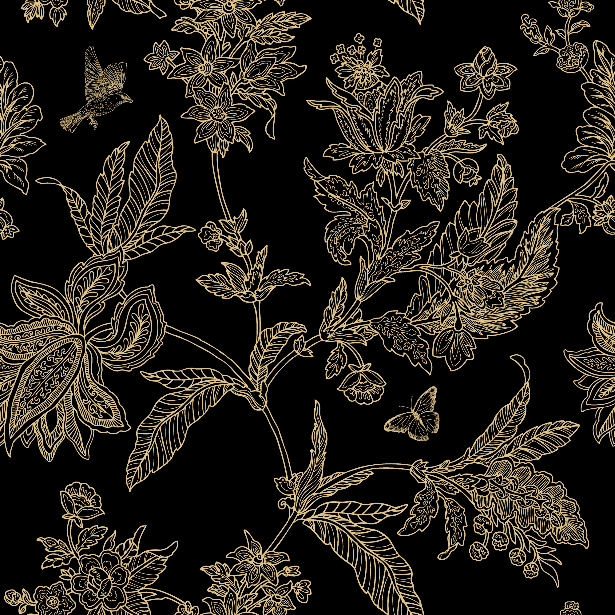 Abyssaly Floral Peel and Stick Wallpaper, Self-Adhesive Vinyl Wall Covering for Bedroom (Black, 17.5-in x 118-in) hxopv