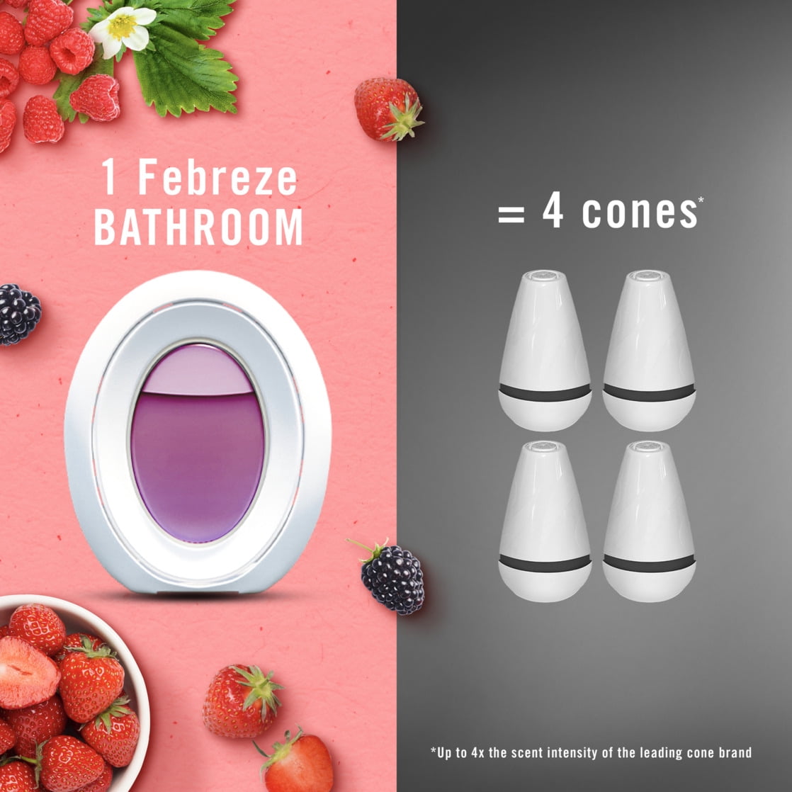 Febreze BATH Air Freshener Berry & Bramble (Berry & Bramble, 0.25 fl oz, 3 Pack) iwc6z
