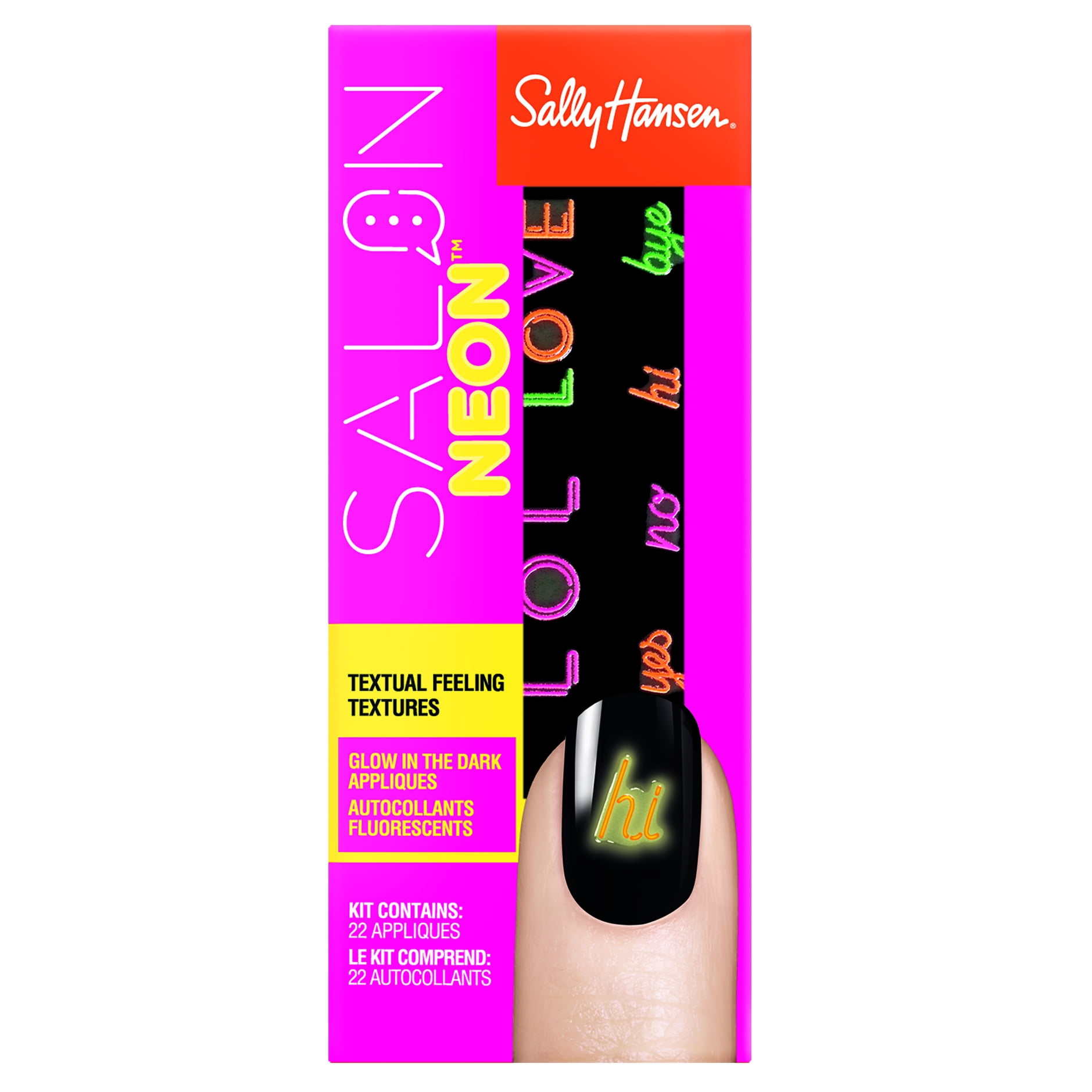 Sally Hansen Special Effects Neon 3D Nail Stickers (Multi-Color, 28 Count) lr826