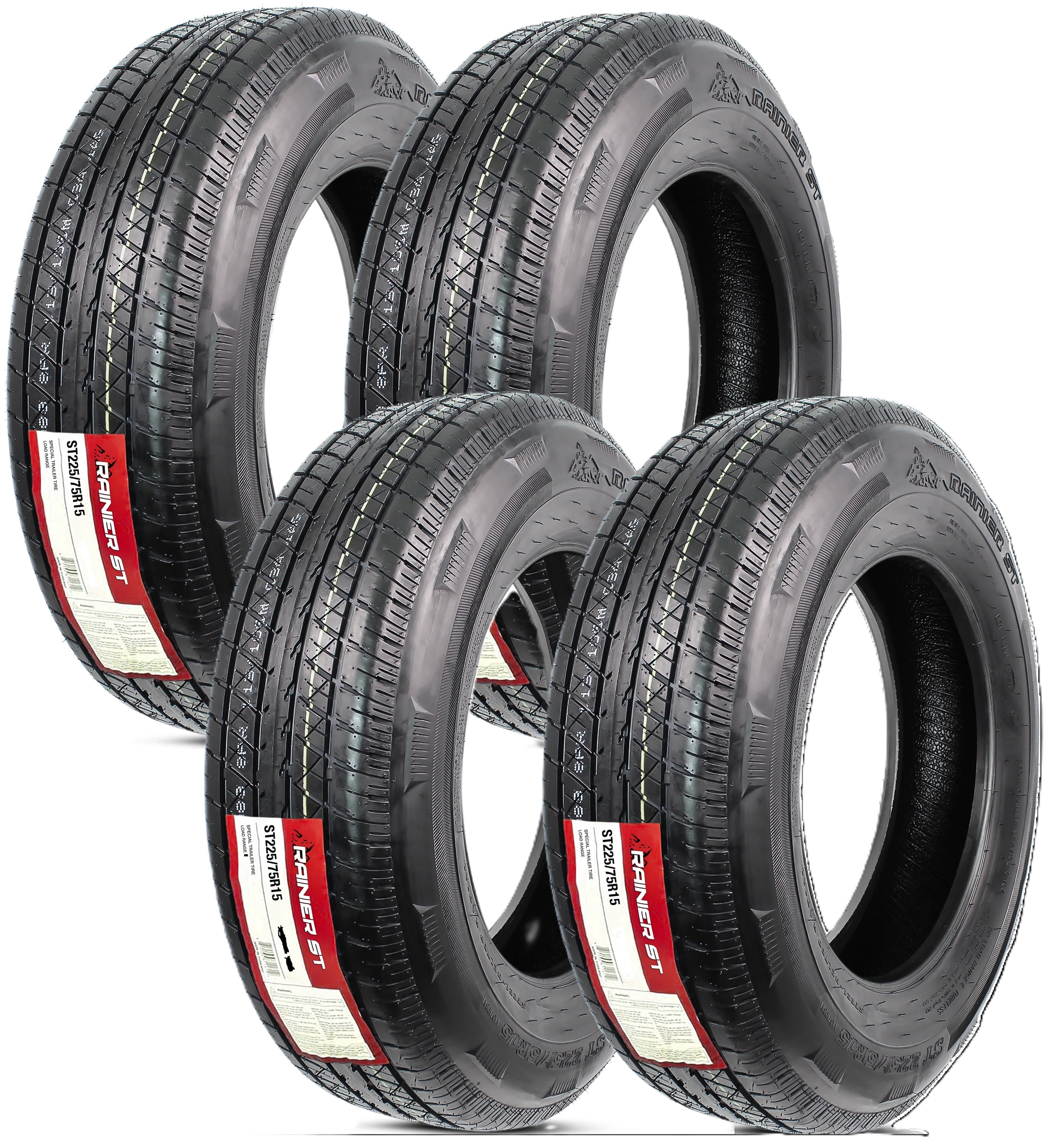 eCustomRim Radial Trailer Tire ST225/75R15 Load Range D (4-Pack, 15 in) j38ak