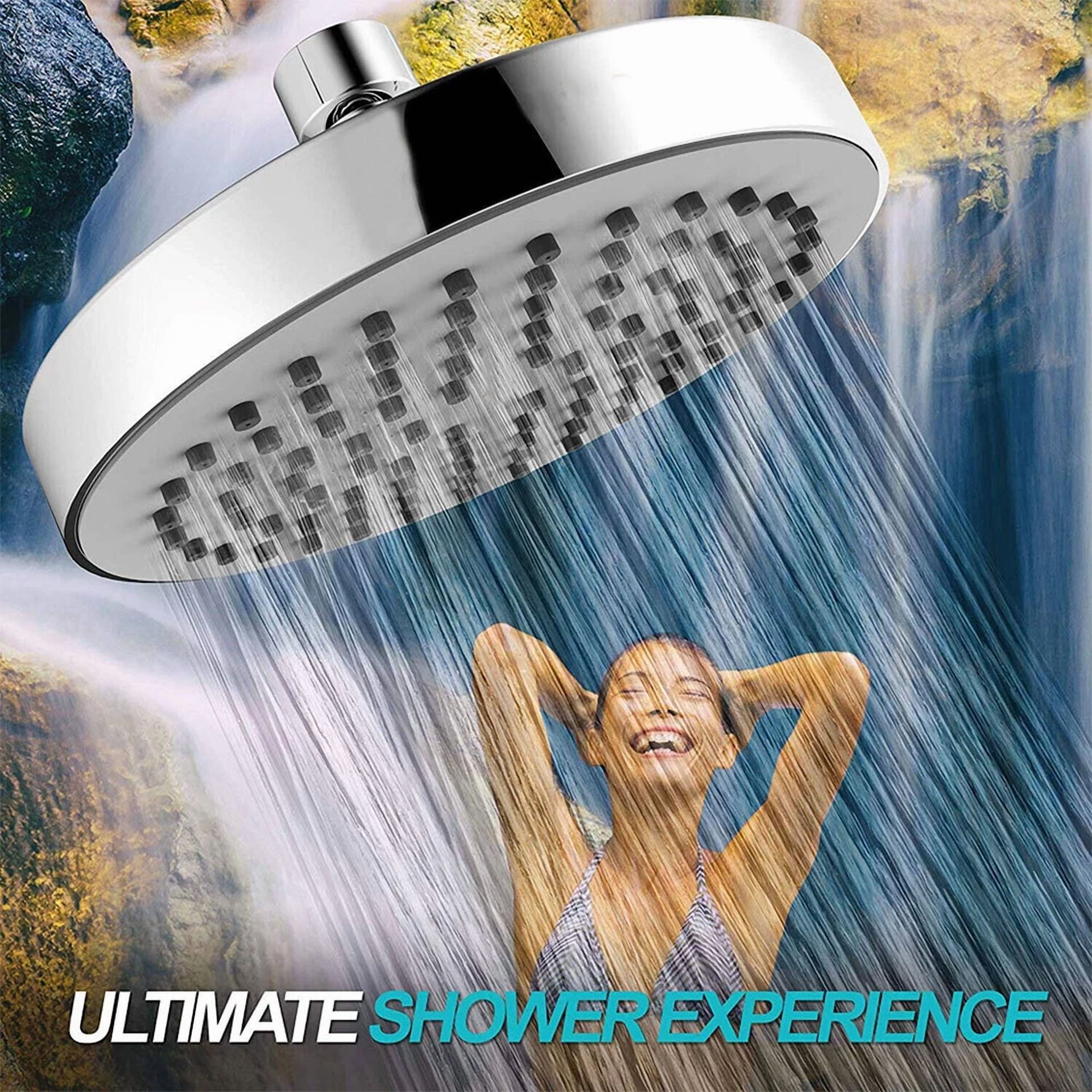 Flint High Pressure Rainfall Shower Head (6 in, Chrome) n8dq2