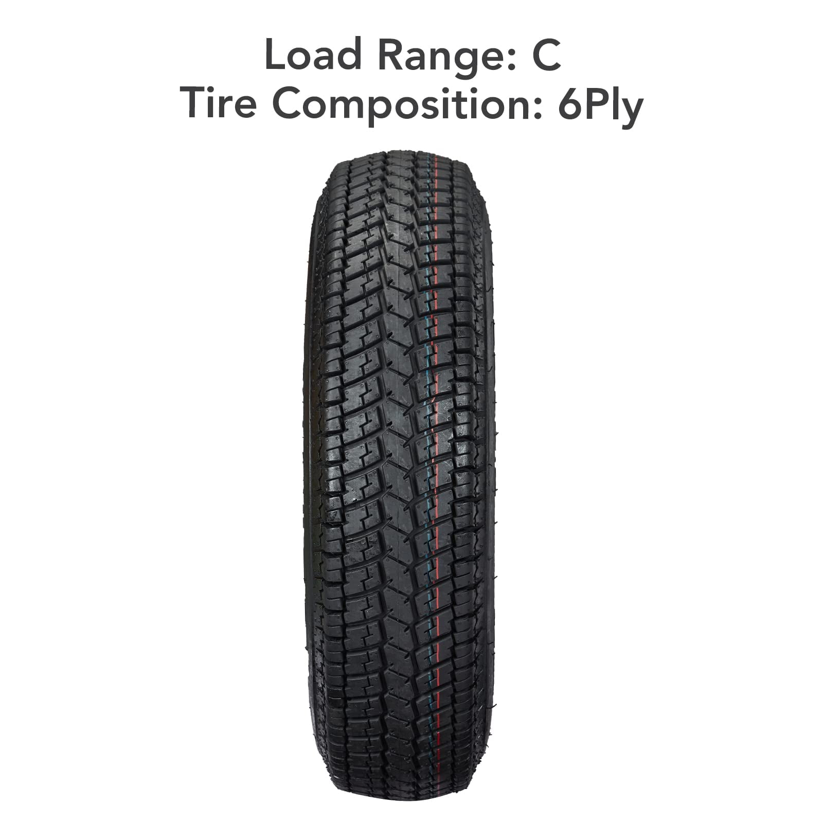 Maritcute ST175/80D13 Trailer Tires and Rims Set (White, 13 in, 2 Pack) ot4xd