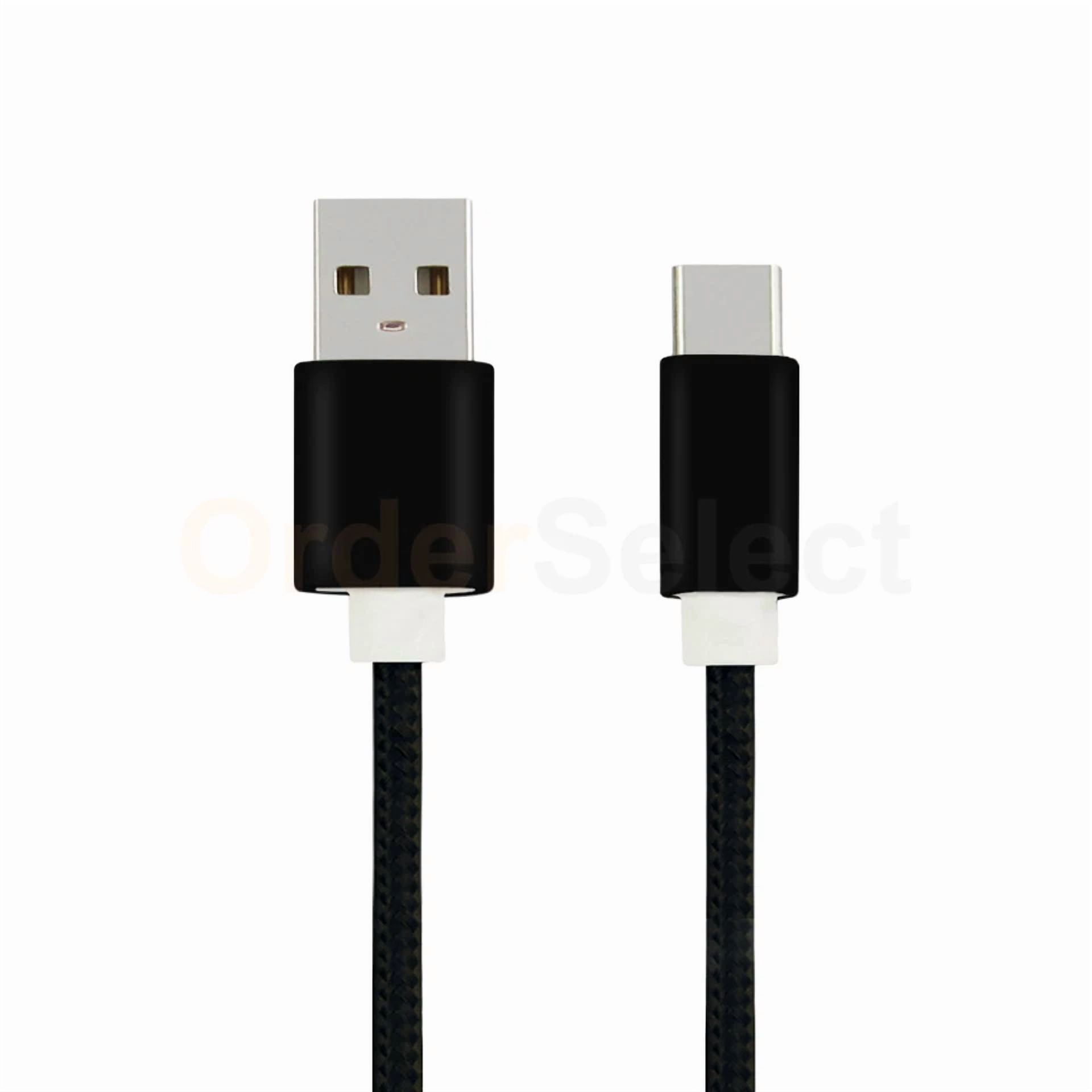 Knack USB-C Braided Charging Cable for Motorola Moto Z Play Droid (2-Pack, 6 ft) lucro