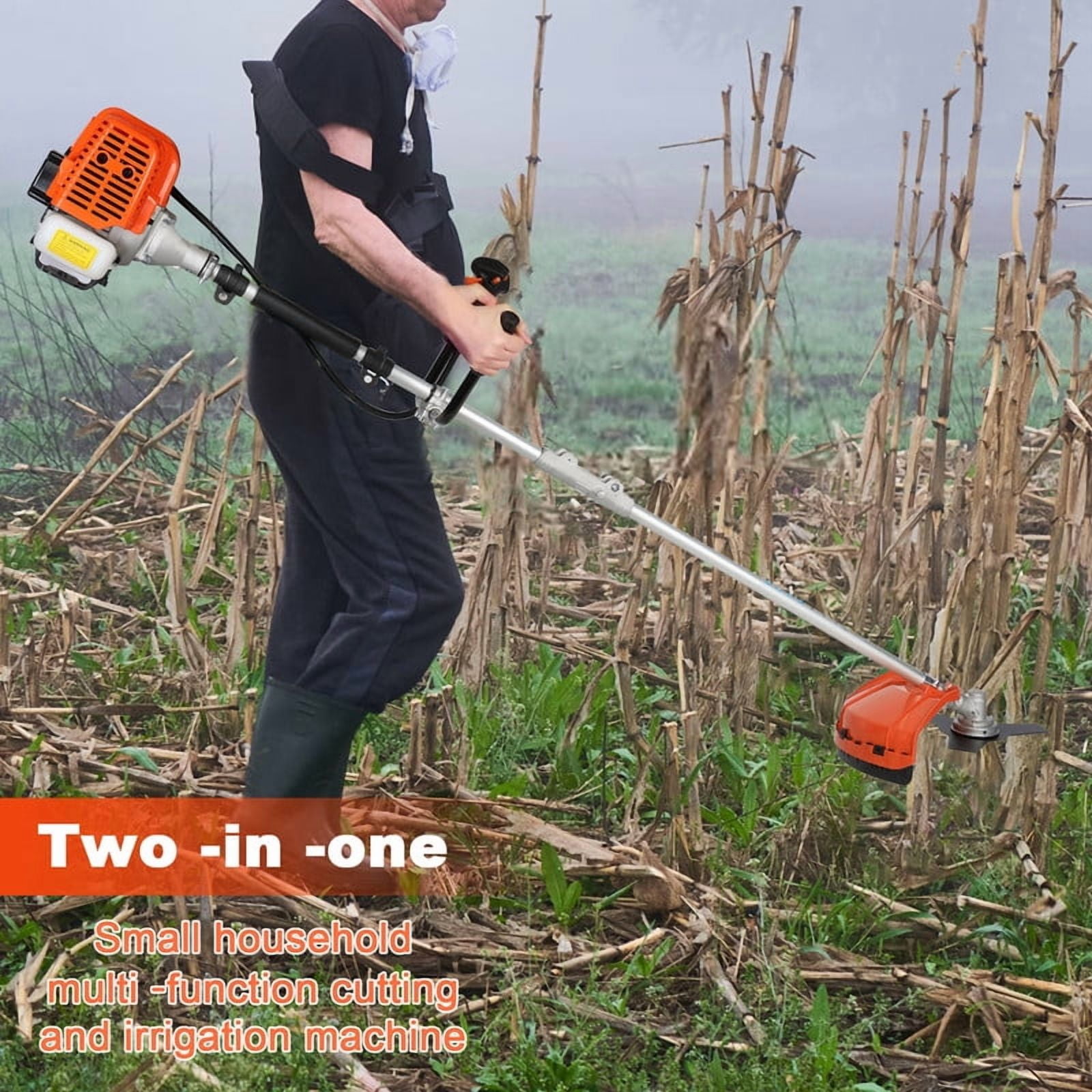 Jraner 52cc Gas Powered Weed Trimmer and Brush Cutter 2-in-1 Lawn Edger (10.6 in) 6kfko