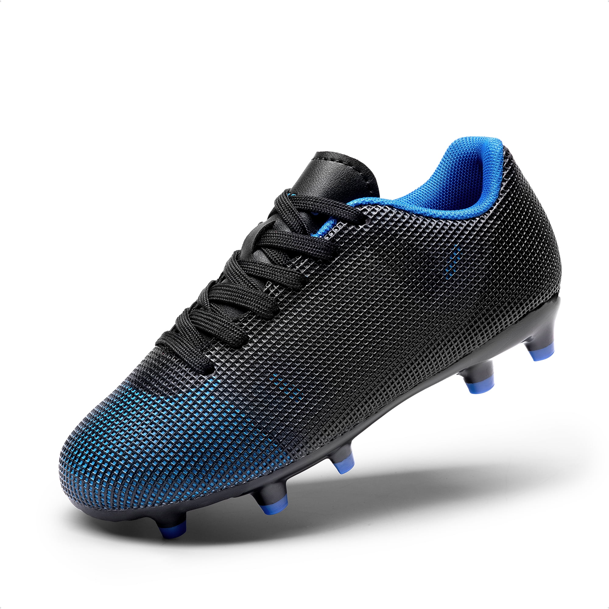 Dream Pairs Kids Soccer Cleats Firm Ground Athletic Football Shoes (Black, 4 US Big Kid) yjwse