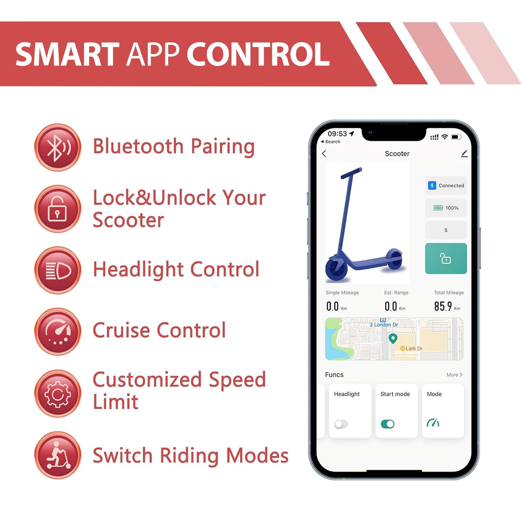 COCOMILA Electric Scooter for Adults, Portable Foldable Commuting Scooter with 350W Motor, 19MPH Max Speed (Blue, 36 lb) 7jsav