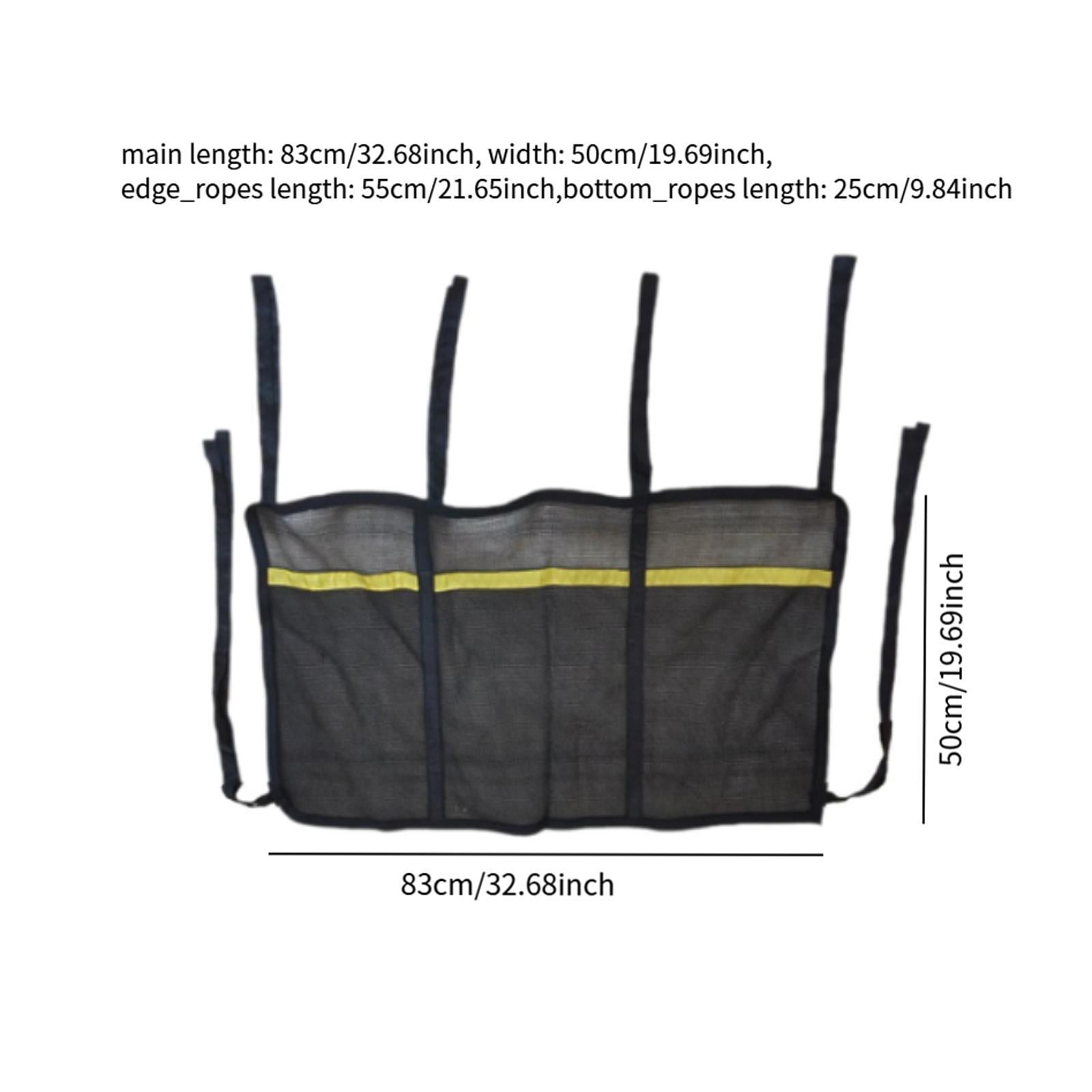 yotijay Trampoline Shoe Storage Organizer Net with Three Mesh Pouches (Black, 32.7 in x 19.7 in) 8ifo0