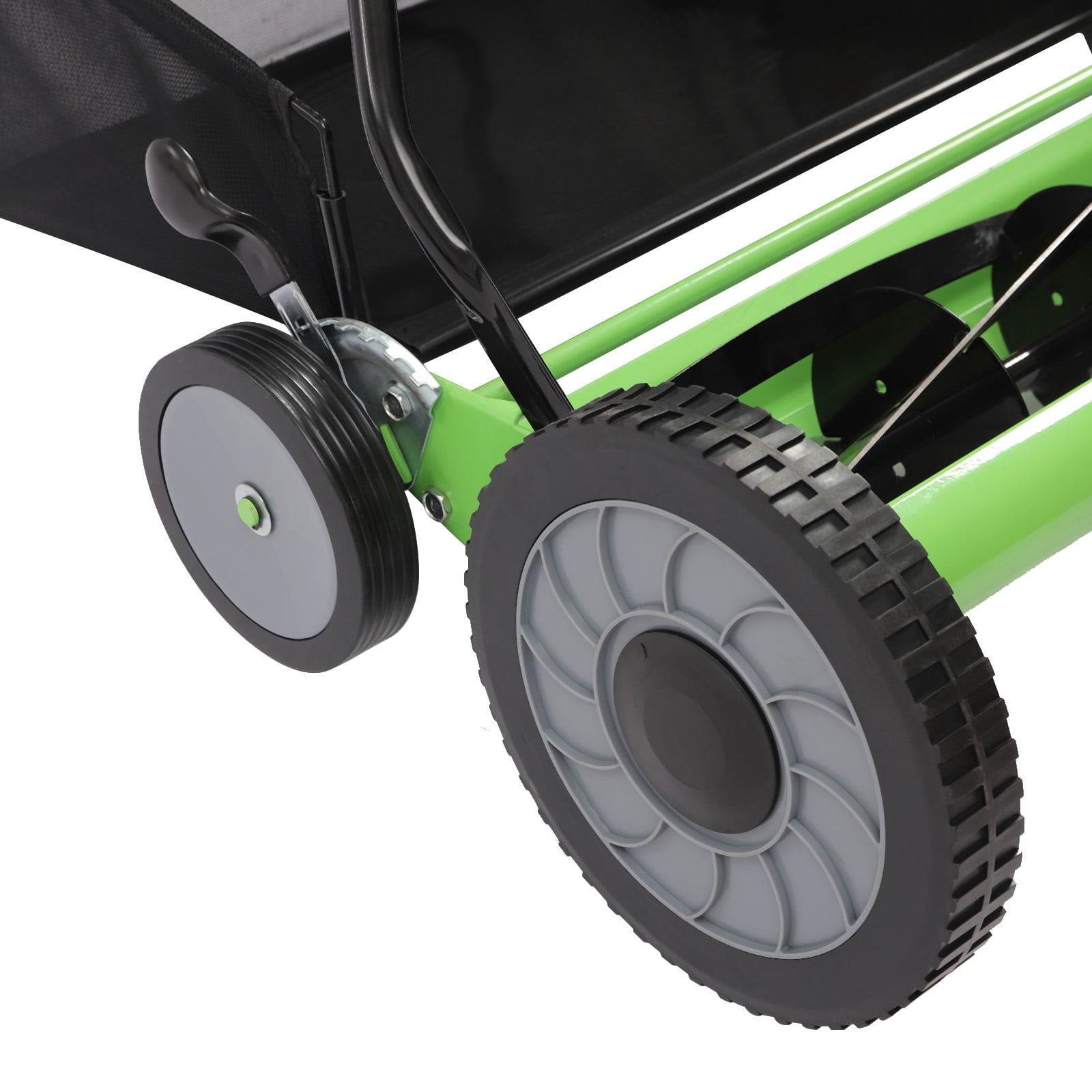 Hesries Manual Reel Lawn Mower, 20 Inch Push Grass Cutter with Grass Catcher (20 in) t9c39